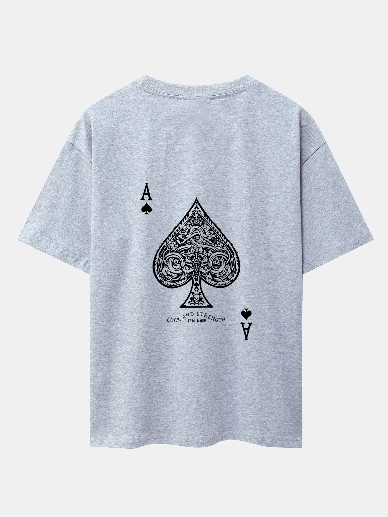 Conrado® | Ace Of Spades Print Drop Shoulder Oversize T-Shirt - Image 21