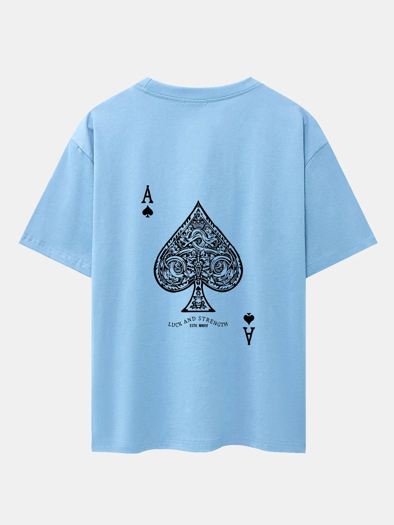 Conrado® | Ace Of Spades Print Drop Shoulder Oversize T-Shirt - Image 23