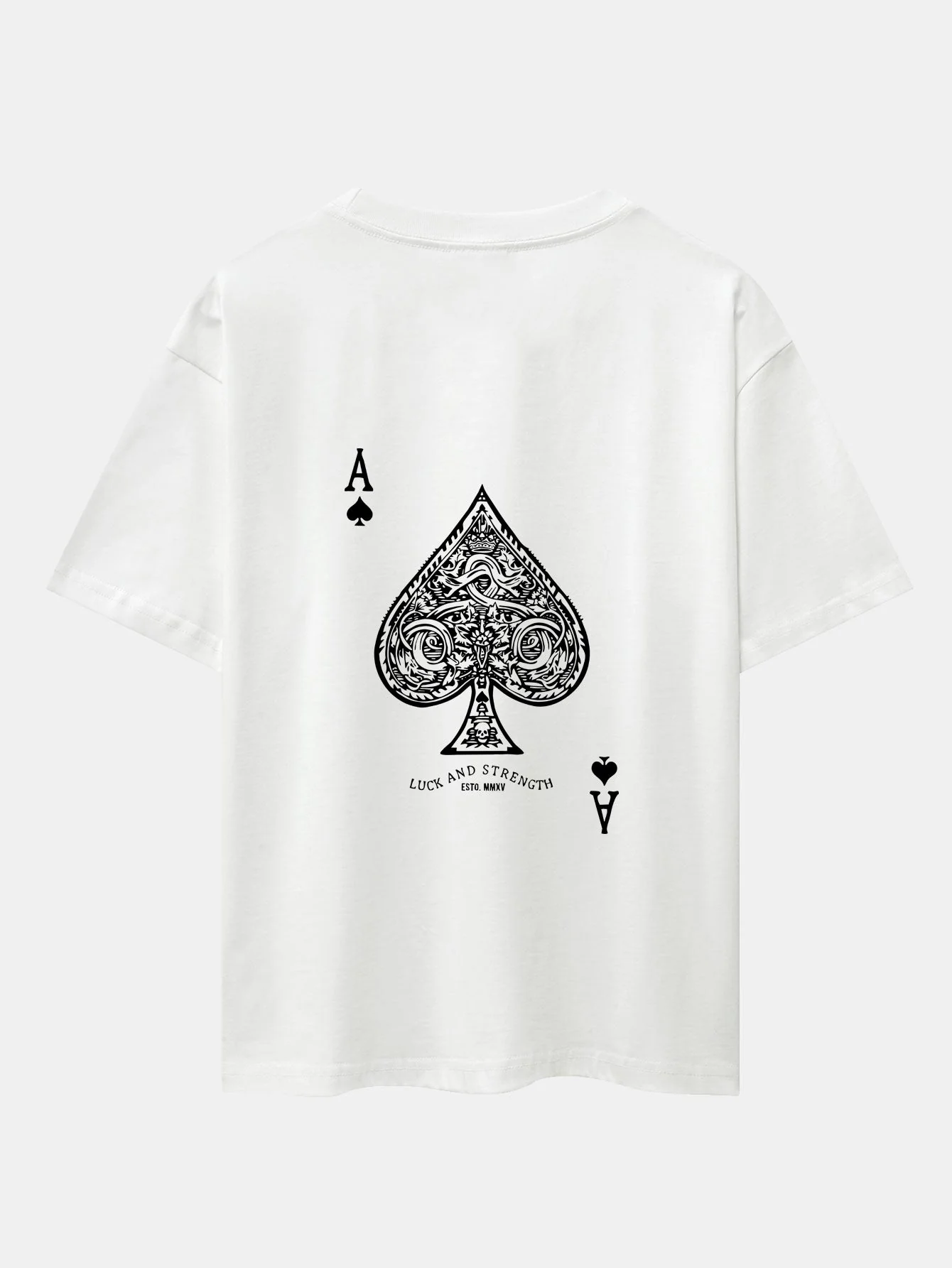 Conrado® | Ace Of Spades Print Drop Shoulder Oversize T-Shirt - Image 3