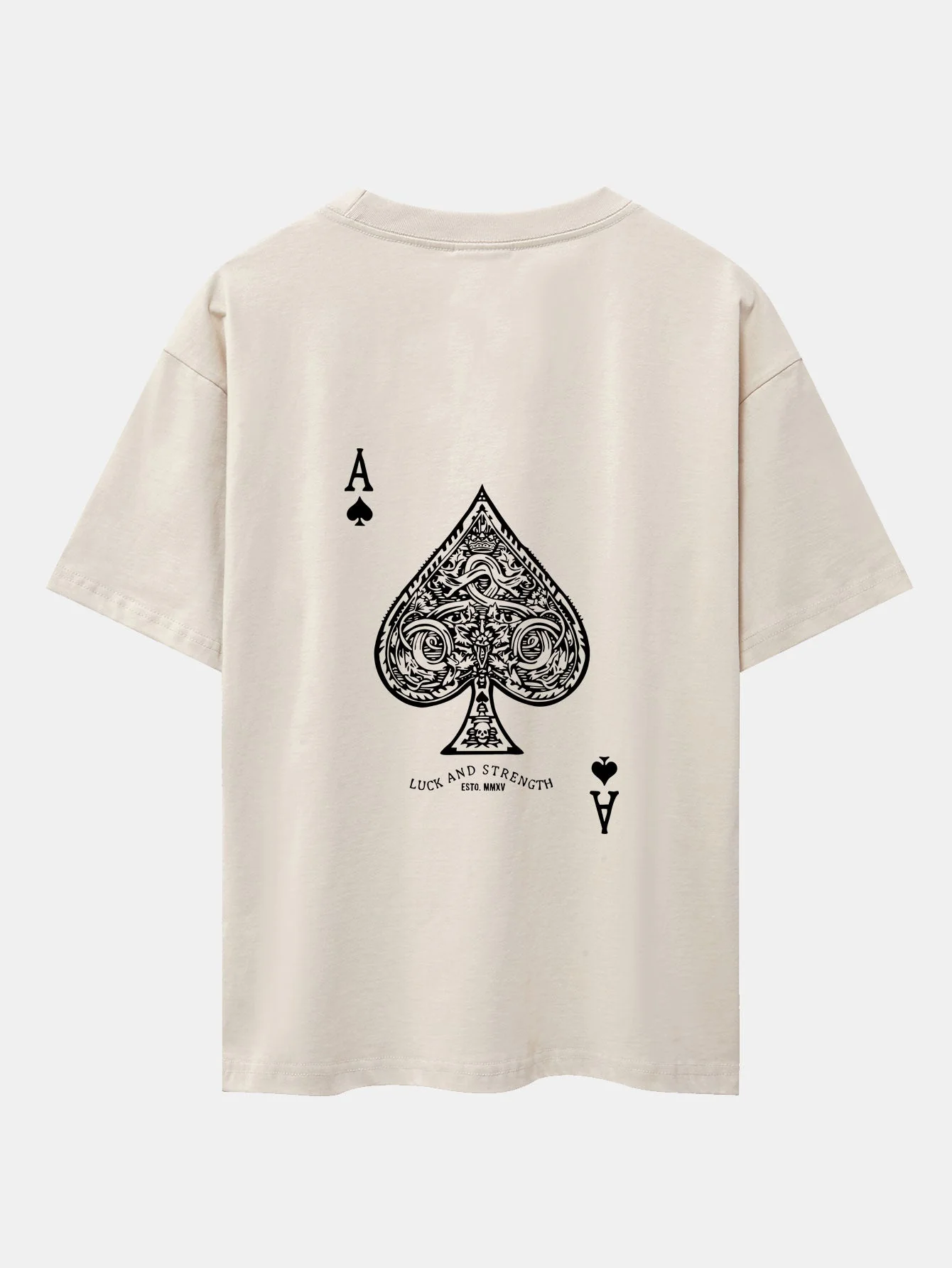 Conrado® | Ace Of Spades Print Drop Shoulder Oversize T-Shirt - Image 5