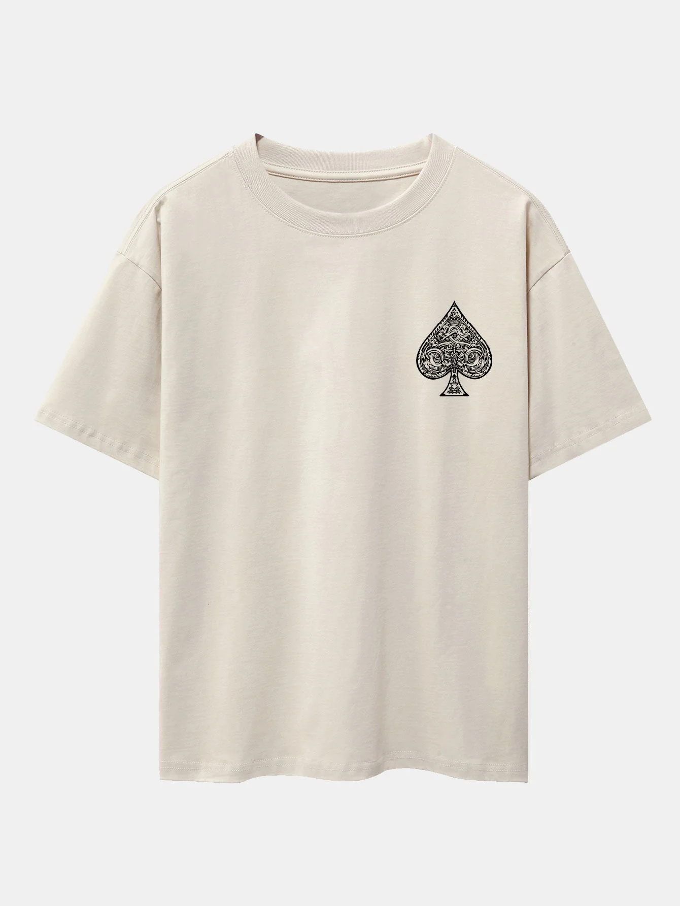 Conrado® | Ace Of Spades Print Drop Shoulder Oversize T-Shirt - Image 6