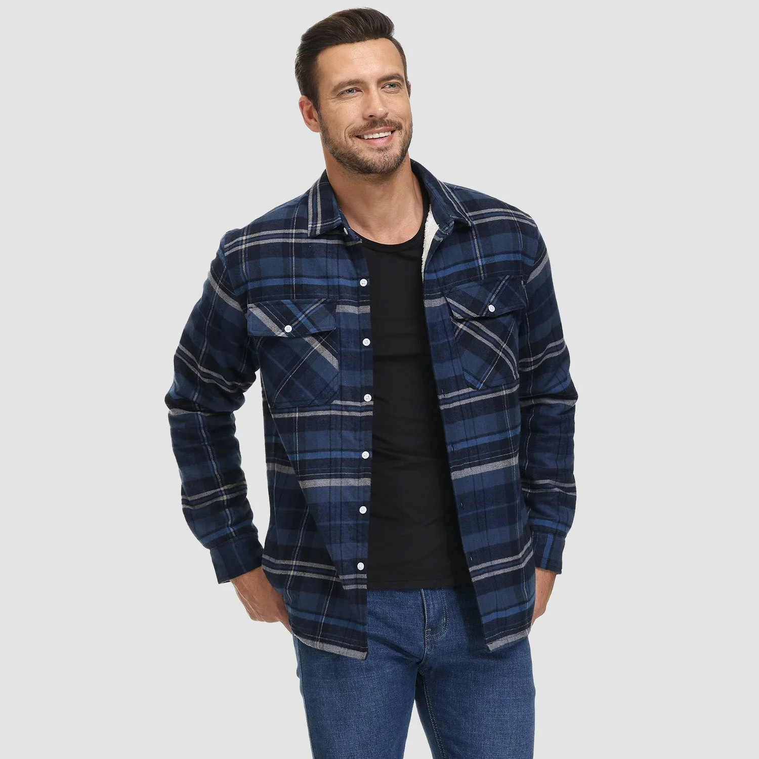 Cooper® | Lined Checkered Shirt Coat - Image 8