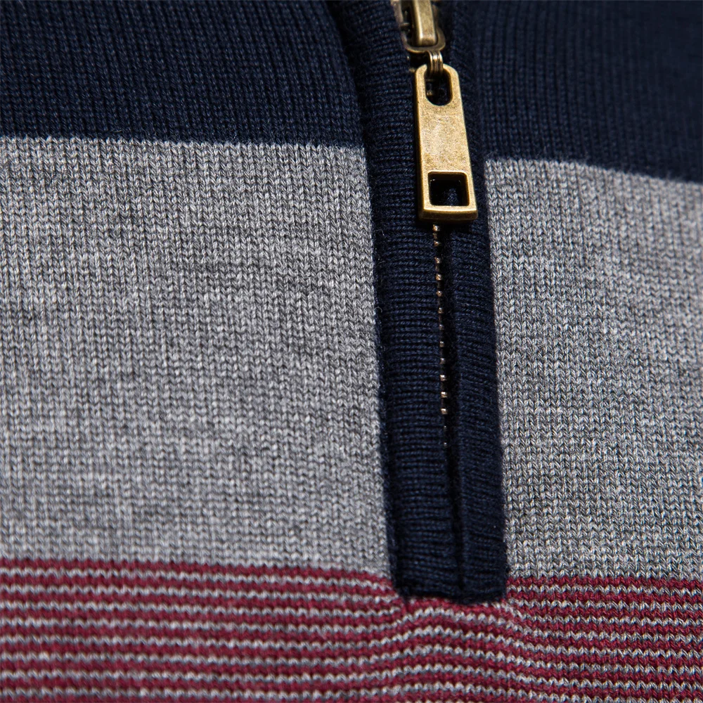 Cooper® | Warm patchwork zip-up sweater - Image 2