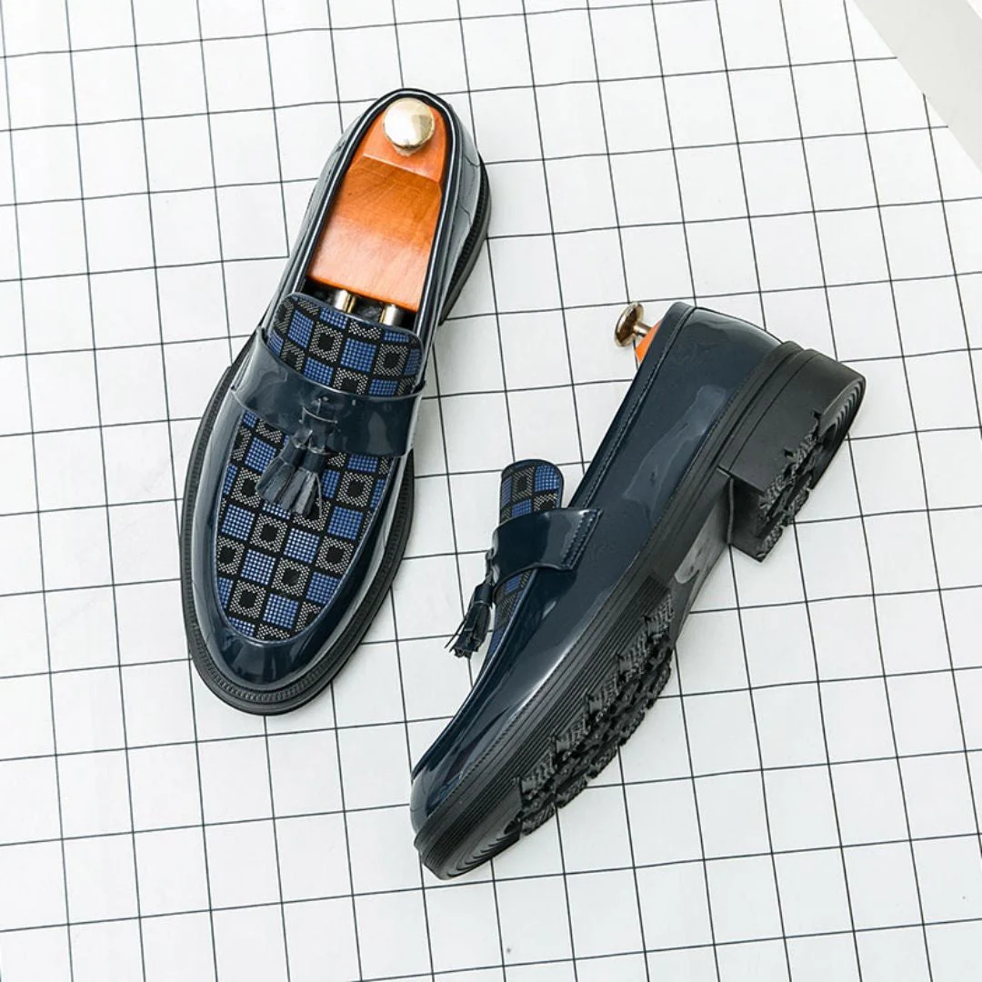 Corbin | Maximilian Luxe Checkered Loafers