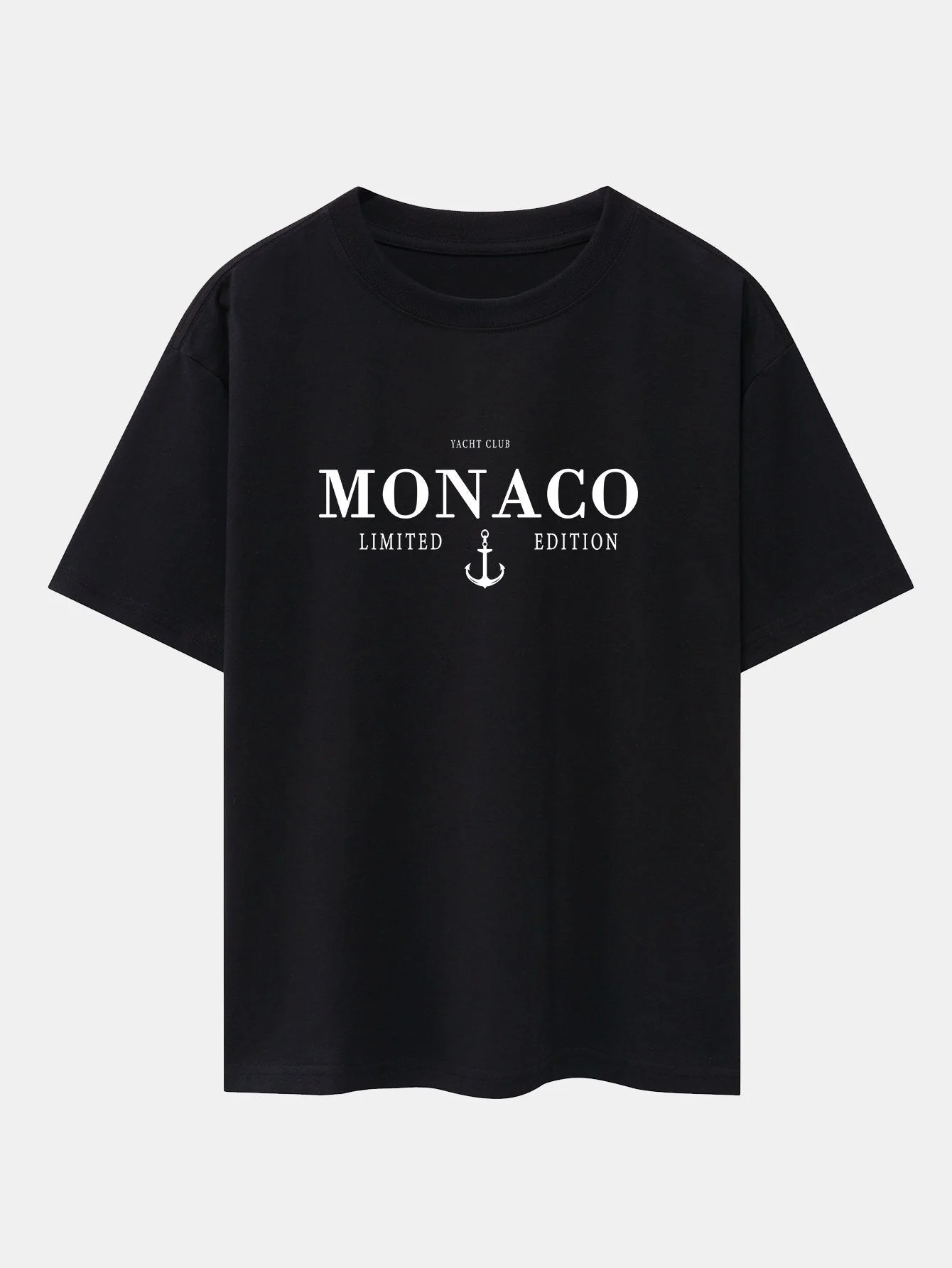 Cosme® | Monaco Slogan Print Drop Shoulder Oversize T-Shirt & Drawstring Corduroy Shorts - Image 6