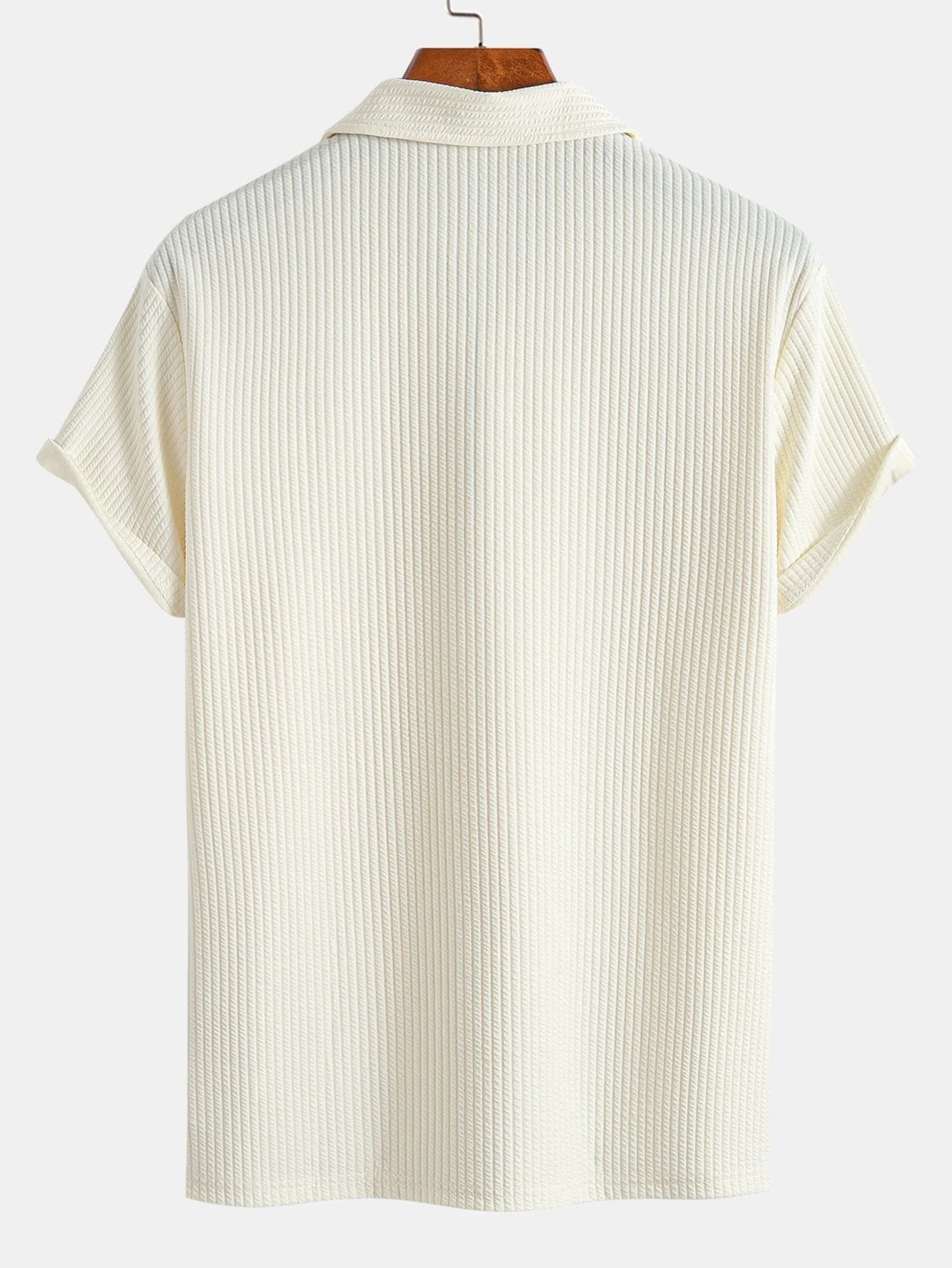 Cosme® | Muscle Fit Ribbed Half Zip Polo - Image 5