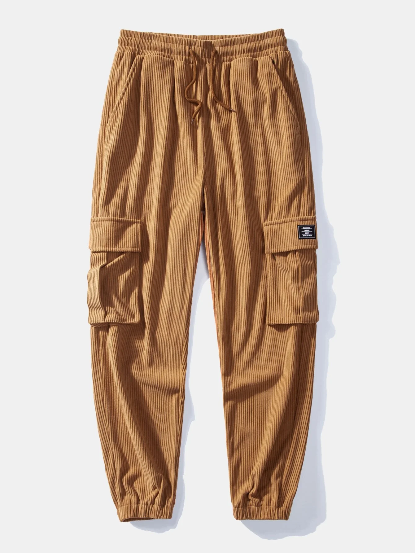 Cristian® | Drawstring Corduroy Cargo Jogger Pants - Image 8