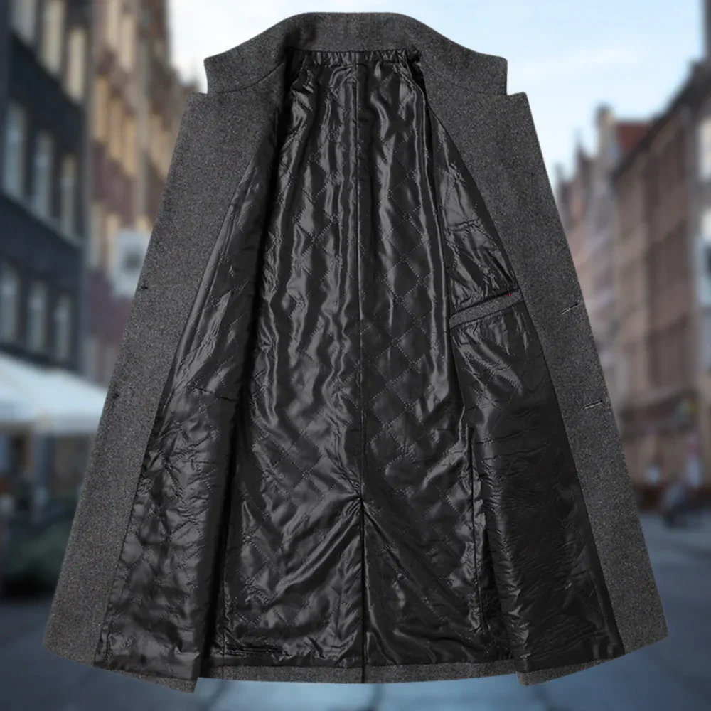 Cuauhtémoc | Elegant slim-fit coat for men - Image 4