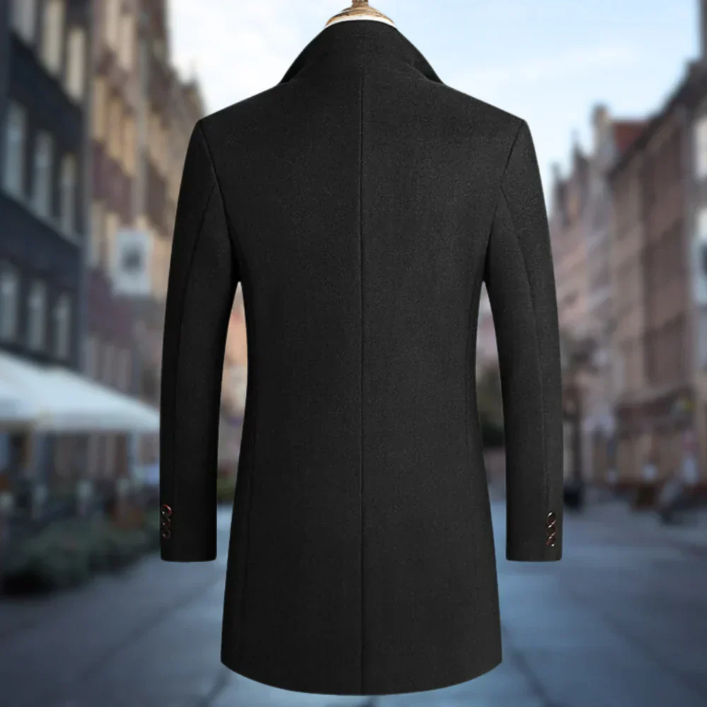 Cuauhtémoc | Elegant slim-fit coat for men - Image 5