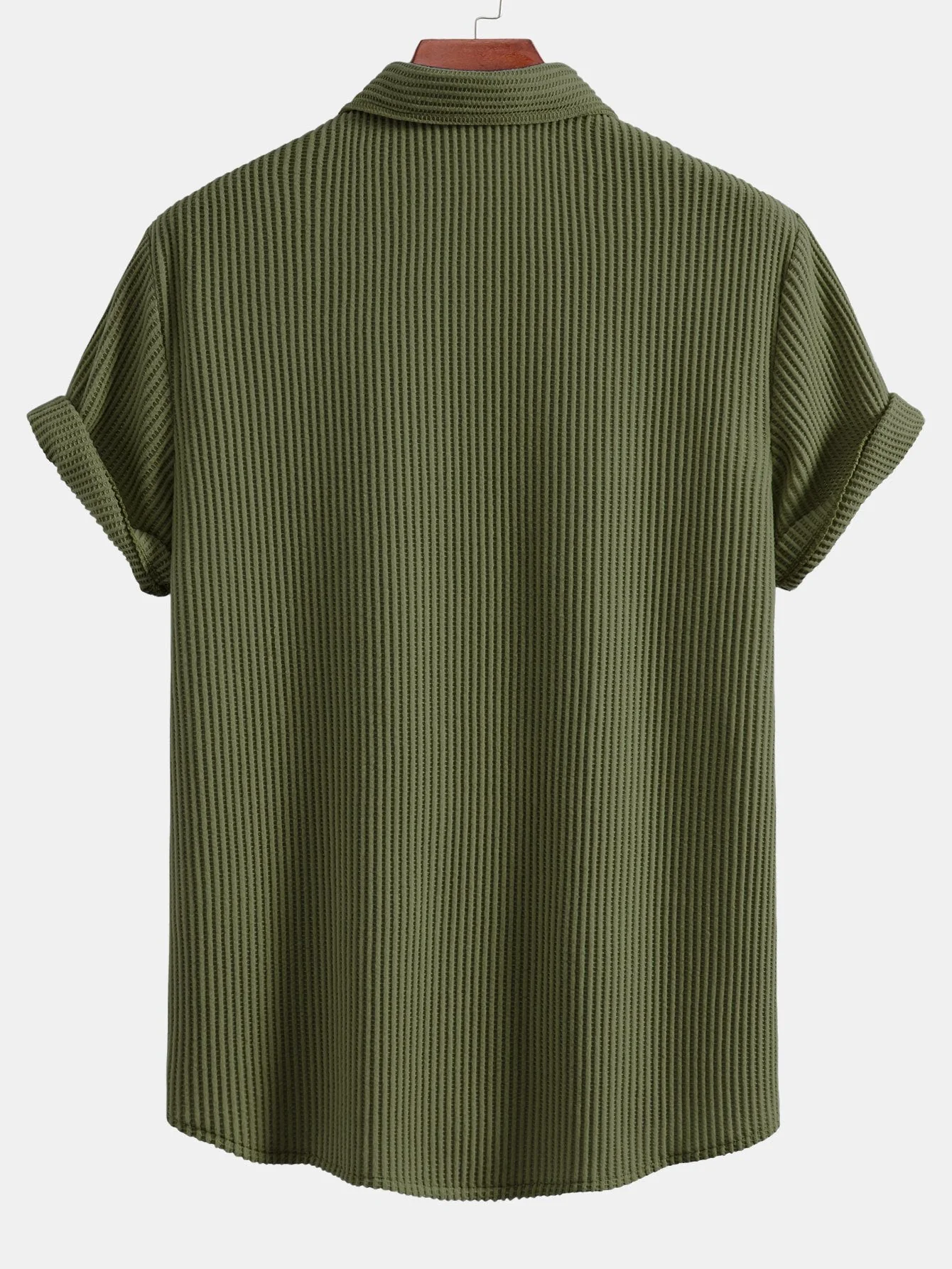 Cyrus® | Waffle Button Up Shirt & Drawstring Waffle Shorts - Image 13