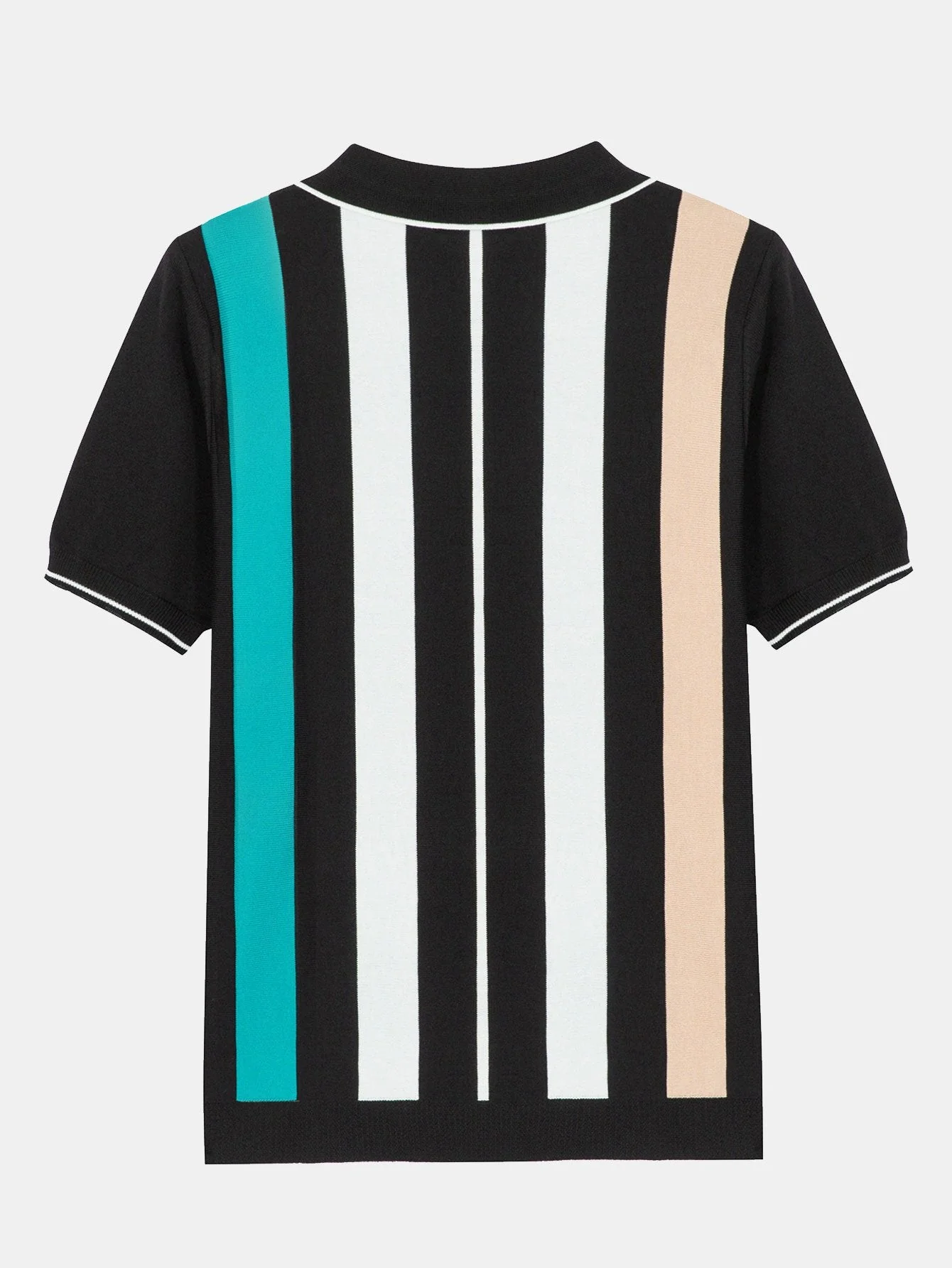 Damián® | Striped Zip Sweater Polo - Image 2