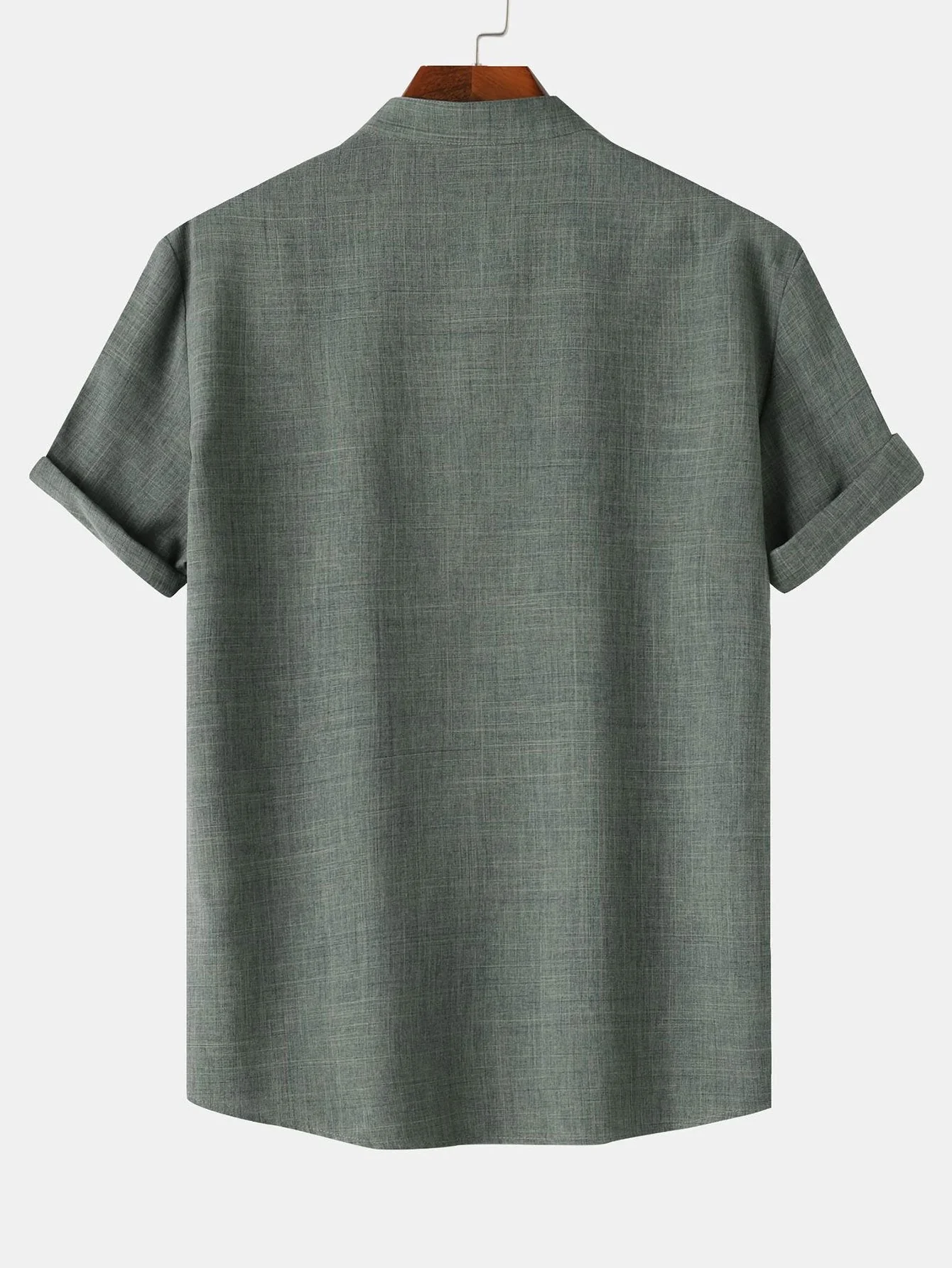 Damon® | Short Sleeve Linen Look Henley Shirt - Image 2