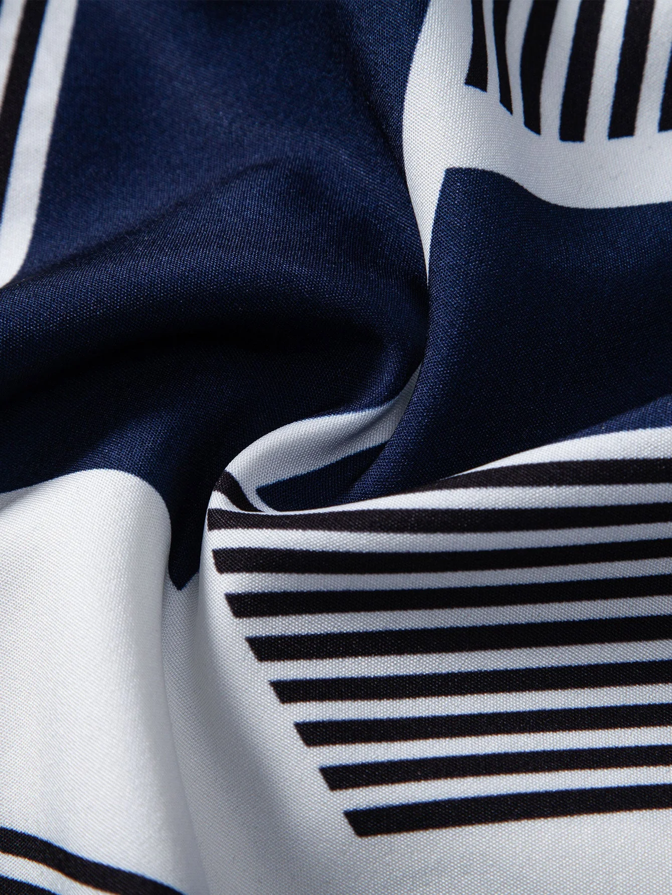 Dan® | Color Block Geometry Print Button Up Shirt & Swim Shorts - Image 15