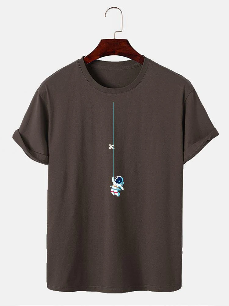 David® | Astronaut On A String Print T-Shirt - Image 3