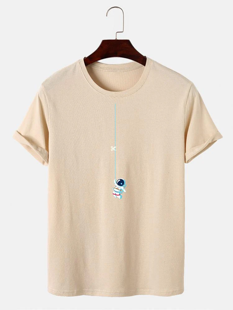 David® | Astronaut On A String Print T-Shirt - Image 4