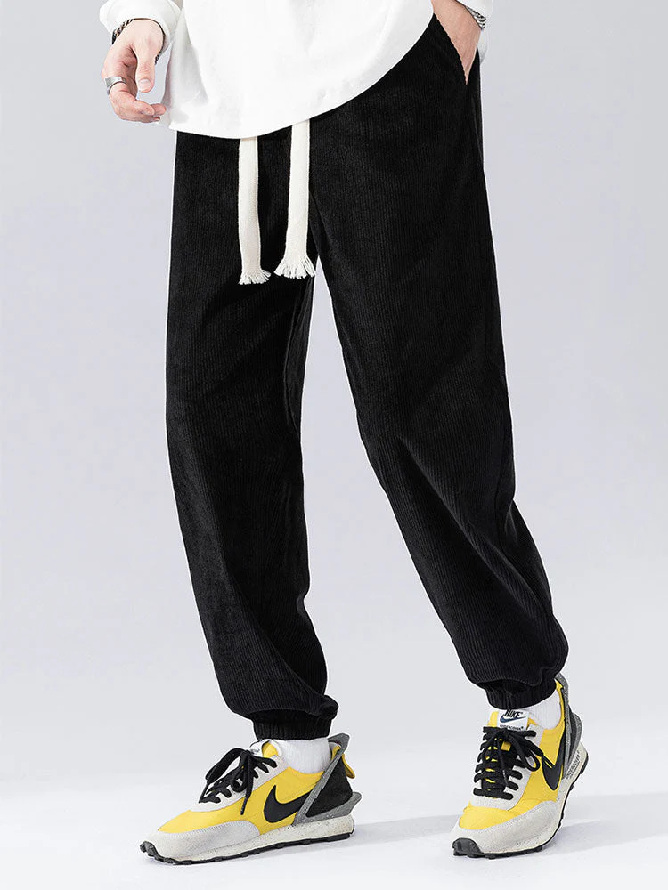 David® | Drawstring Corduroy Joggers - Image 8