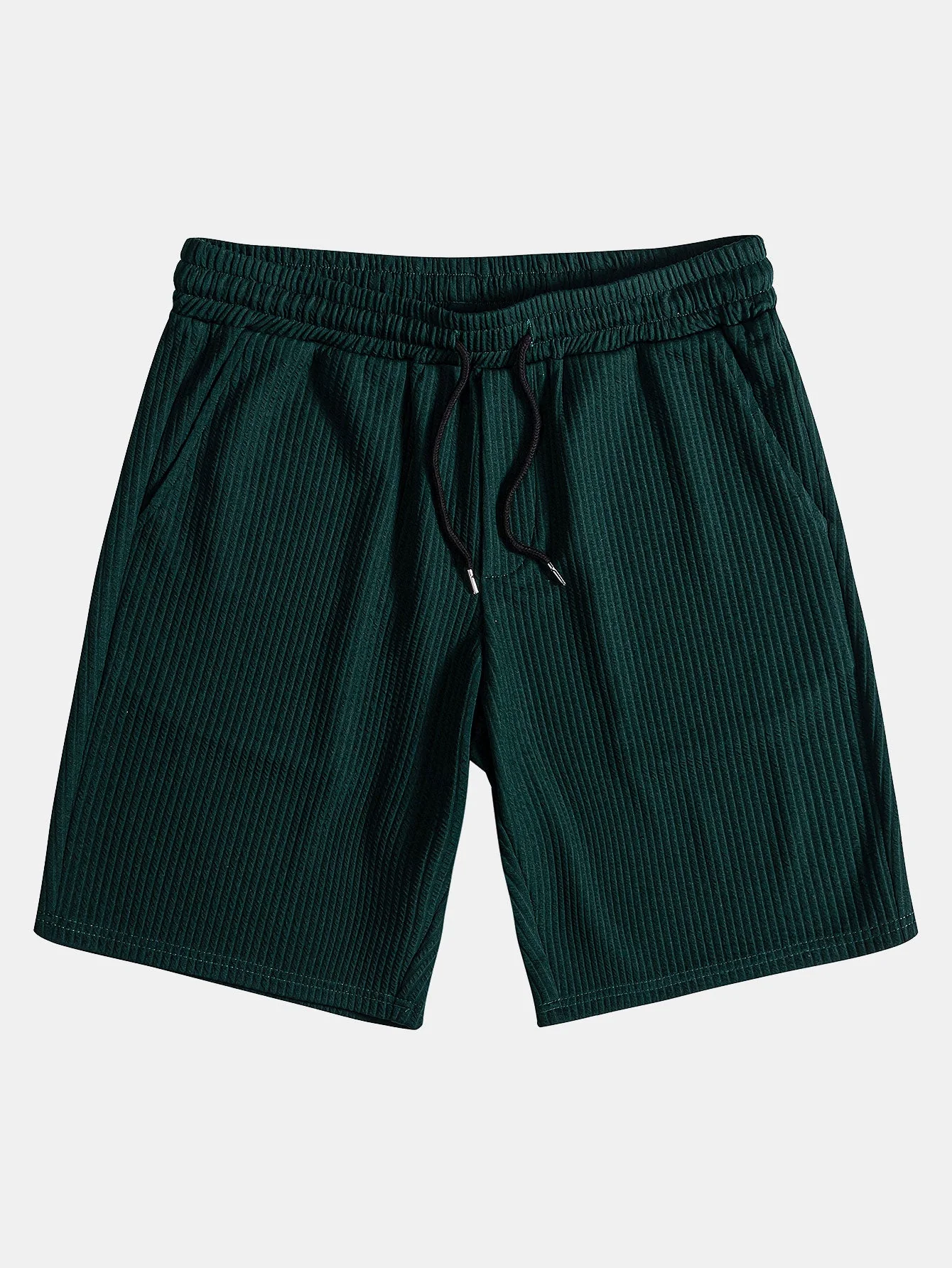 David® | Muscle Fit Ribbed Button Up Shirt & Shorts - Image 18