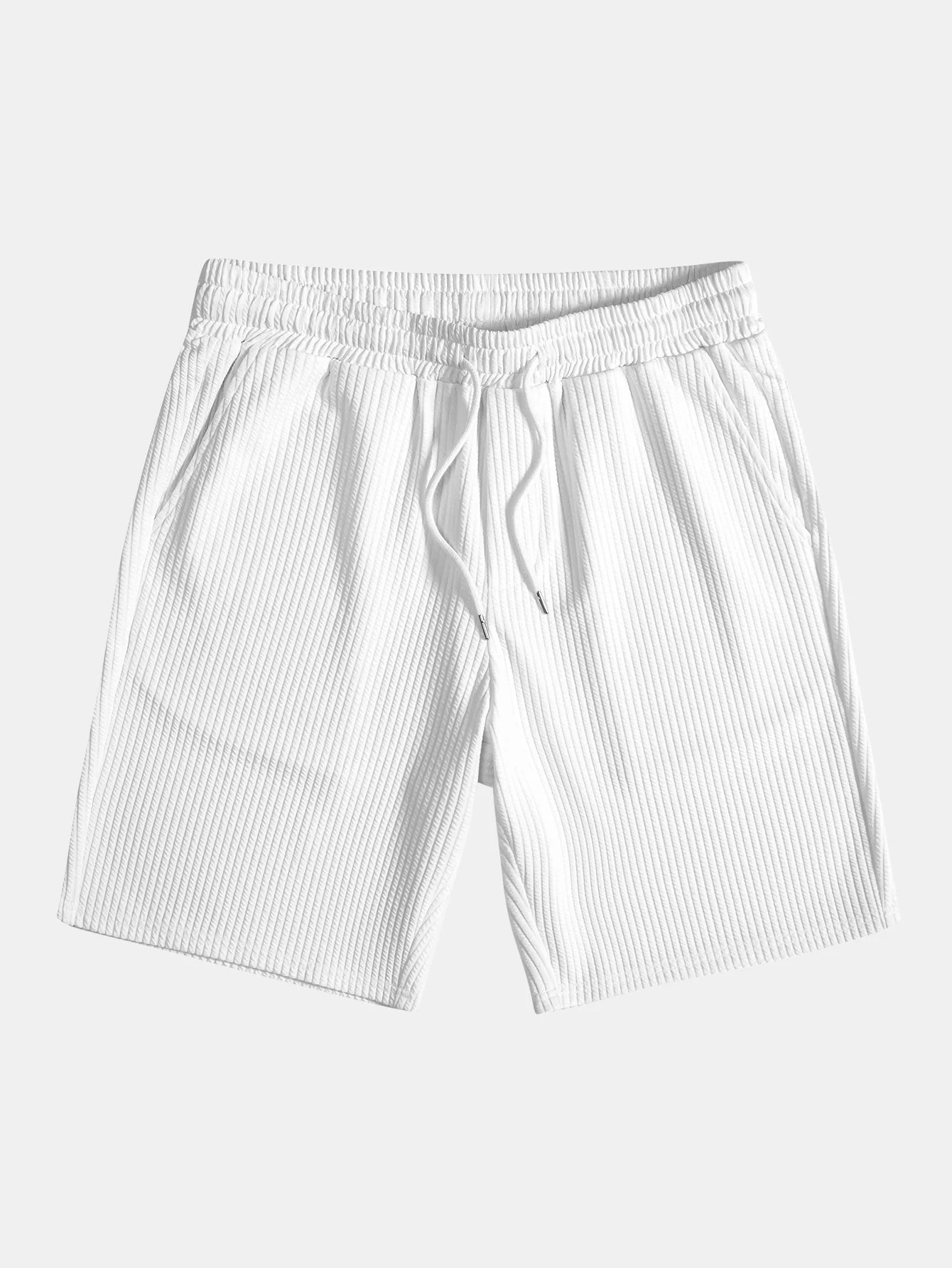 David® | Muscle Fit Ribbed Button Up Shirt & Shorts - Image 21