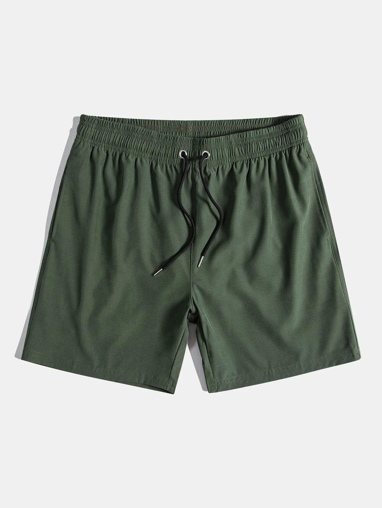 David® | Palm Tree Silhouette Print Cotton T-Shirt & Solid Drawstring Swim Shorts - Image 5