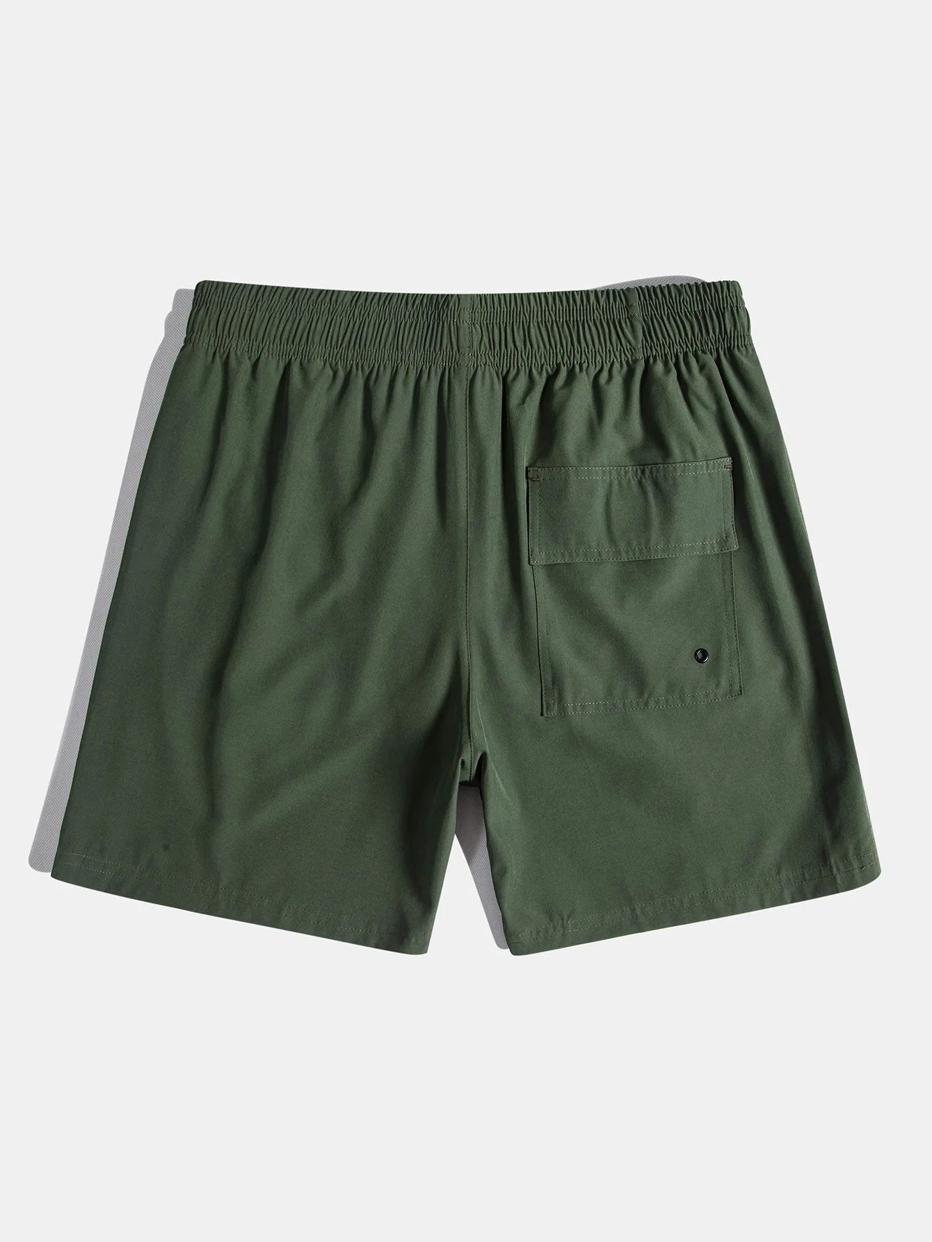 David® | Palm Tree Silhouette Print Cotton T-Shirt & Solid Drawstring Swim Shorts - Image 6