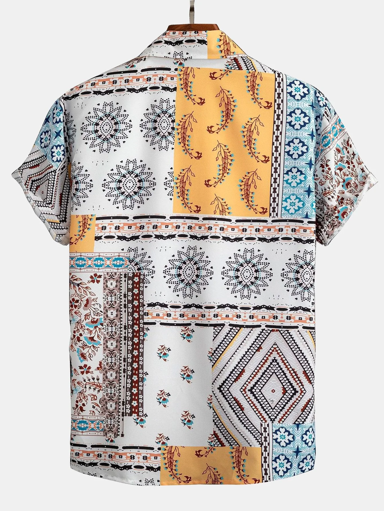 Declan® | Scarf Print Button Up Shirt - Image 2