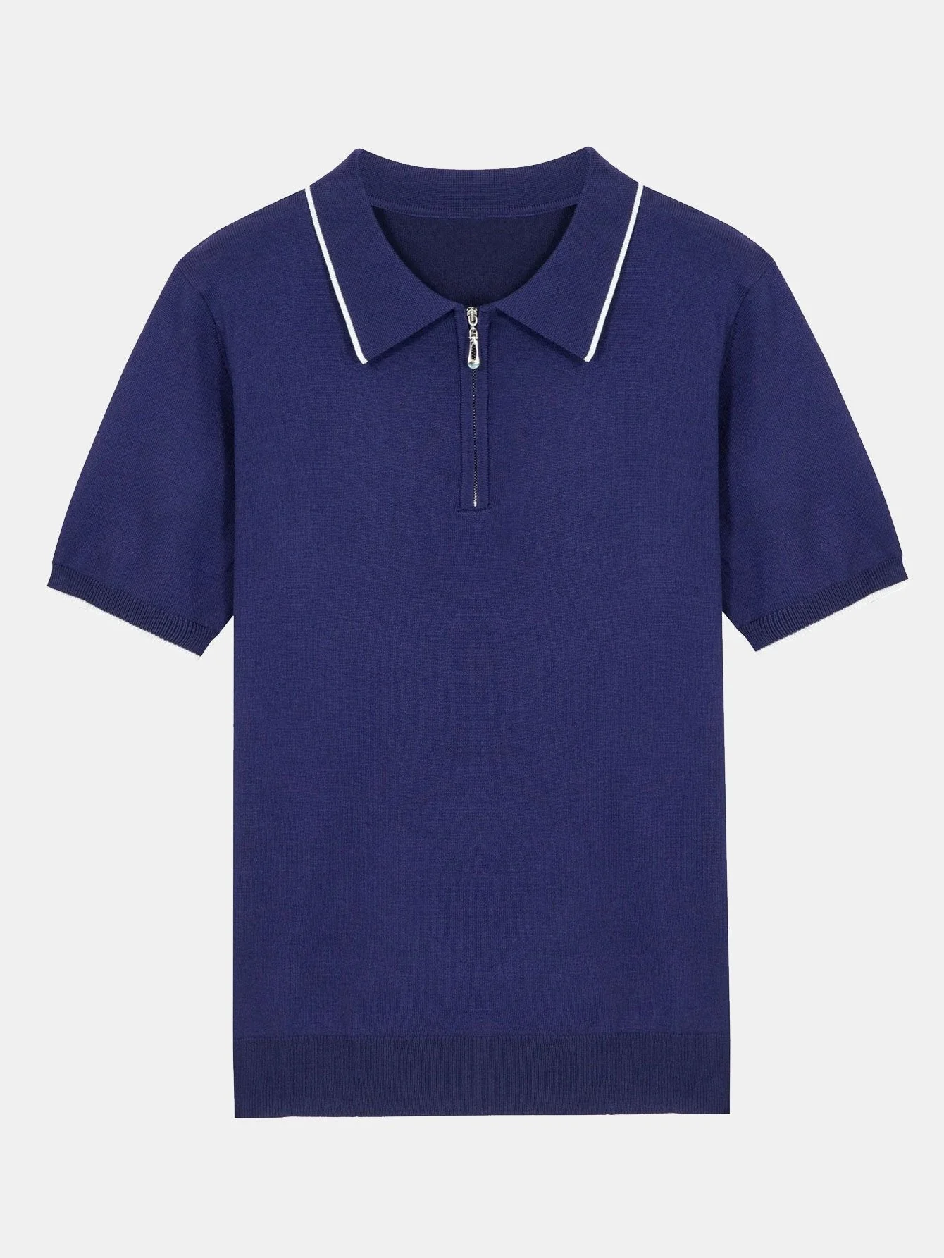 Declan | Solid Zip Sweater Polo - Image 3