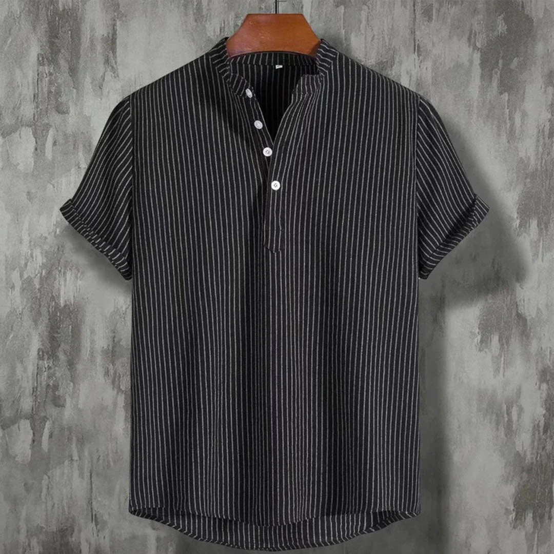 Dennis® | Comfortable striped Henley shirt - Image 3