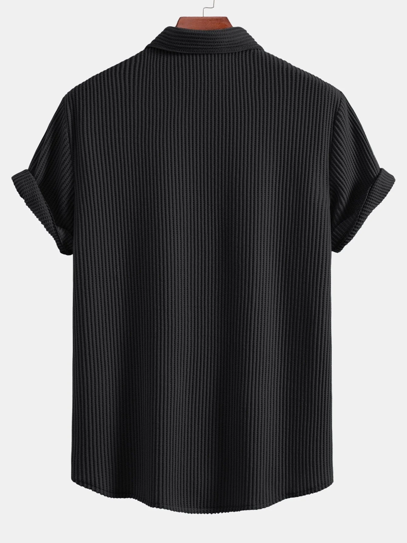 Derek® | Waffle Button Up Shirt & Drawstring Waffle Shorts - Image 11