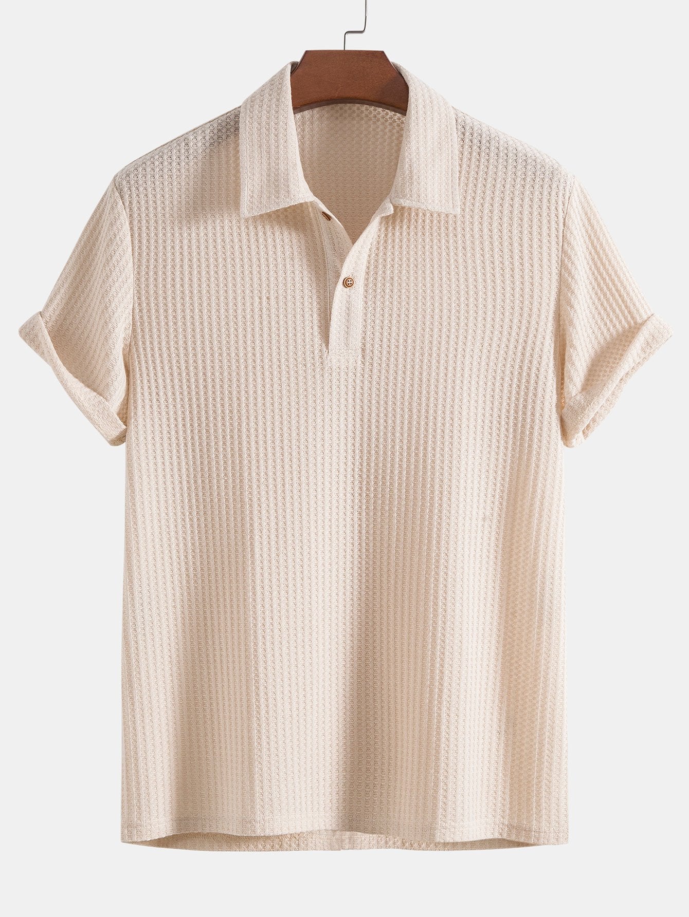 Desmond® | Knitted Waffle Polo Shirt