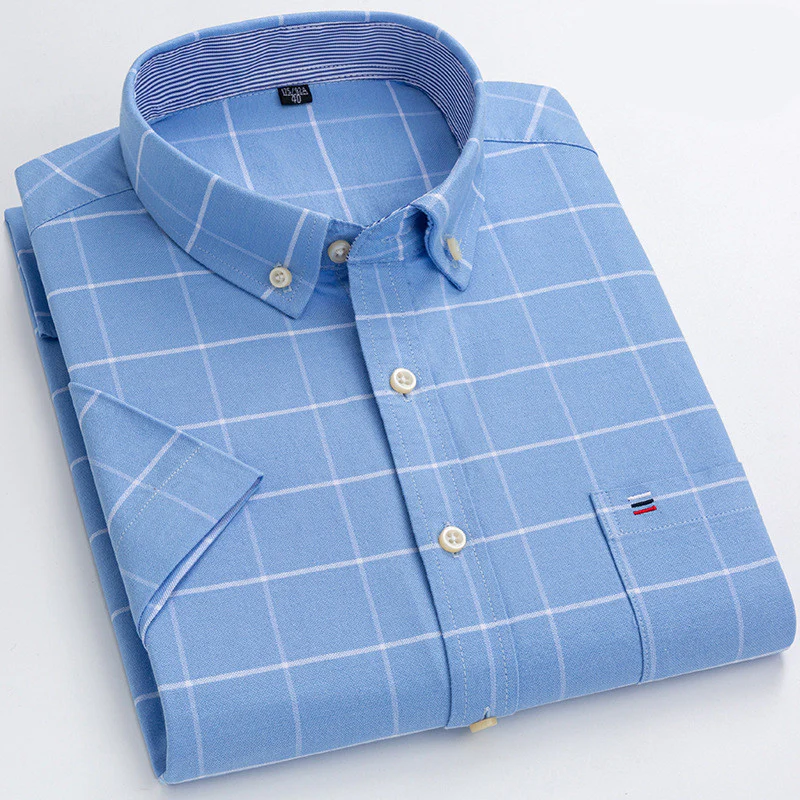 Dimitri® | Soft Cotton Shirt With Practical Chest Pocket And Short Sleeves - Image 7