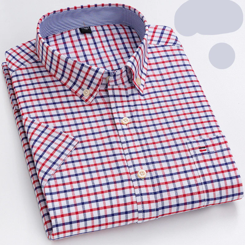 Dimitri® | Soft Cotton Shirt With Practical Chest Pocket And Short Sleeves - Image 8