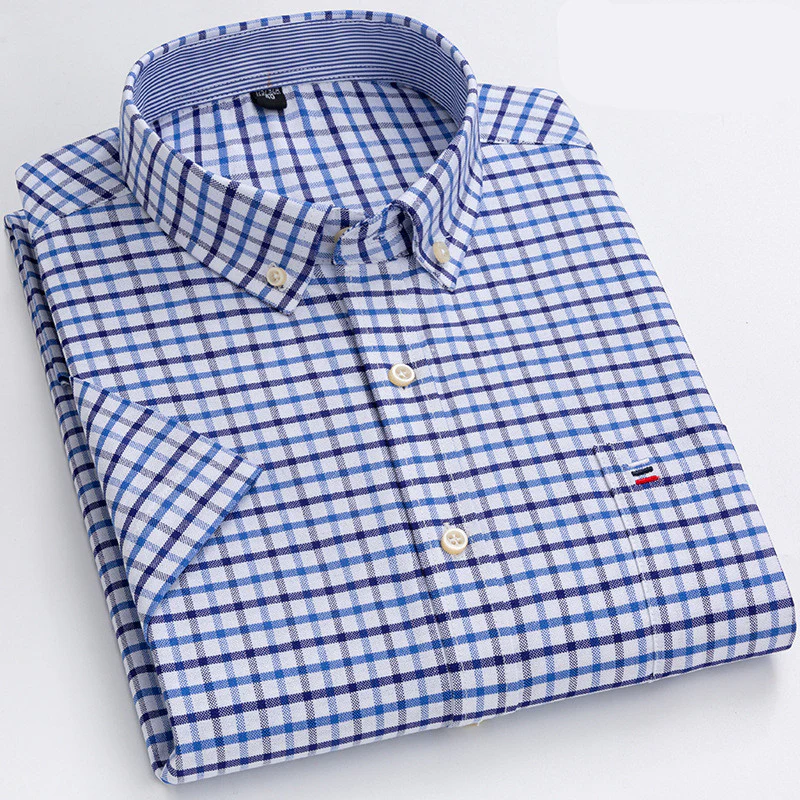 Dimitri® | Soft Cotton Shirt With Practical Chest Pocket And Short Sleeves - Image 9