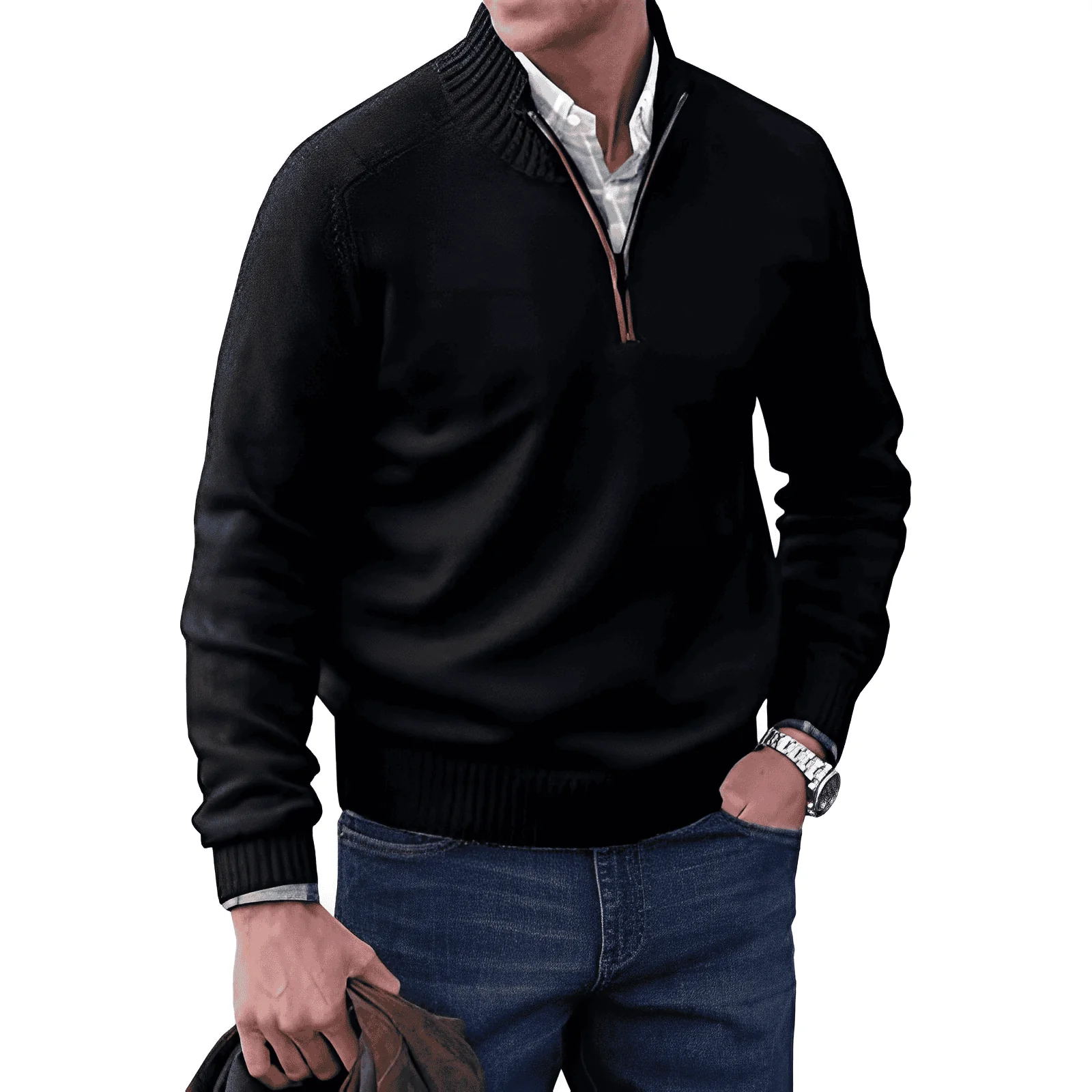 Diotrephes® | Elegant Cashmere Zip Sweater - Image 12