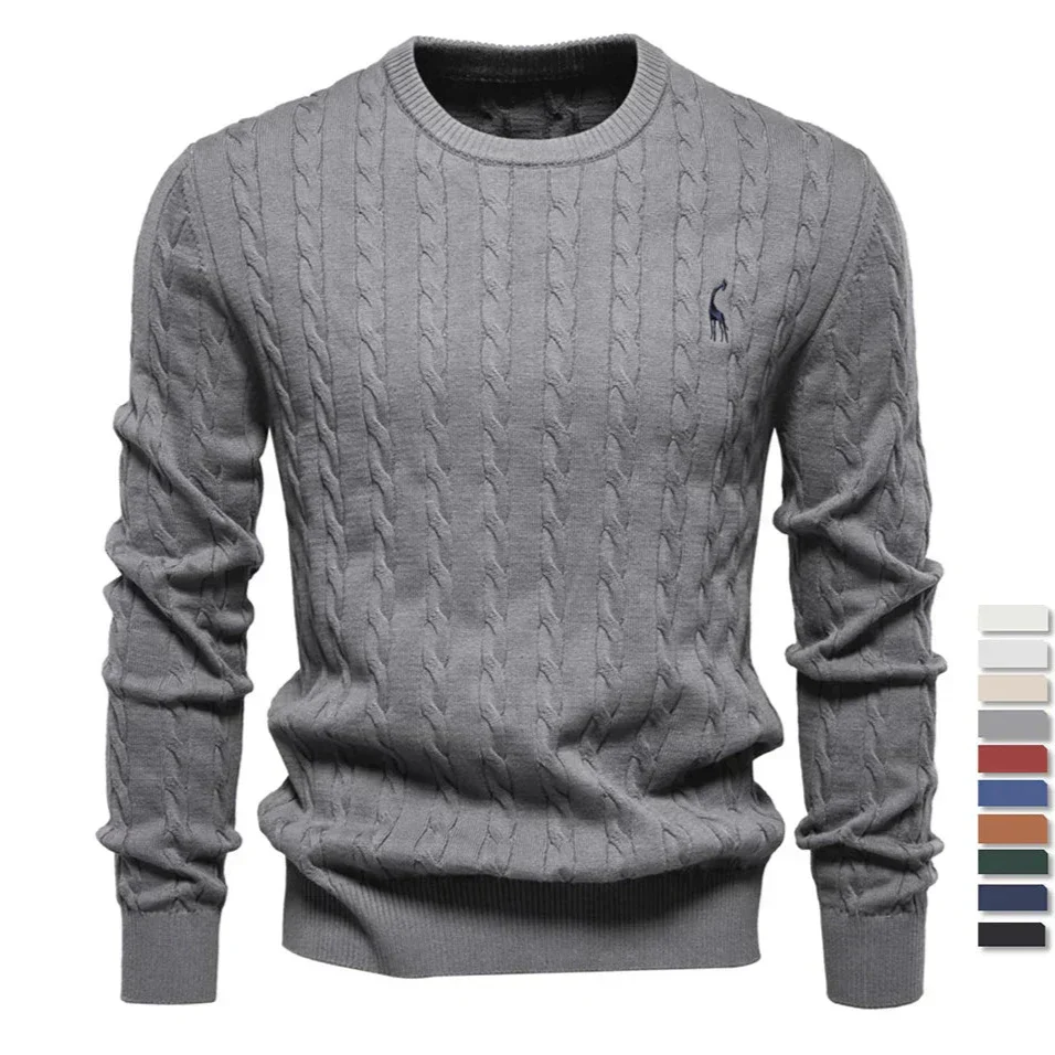 Doroteo® | Knitted Sweater With Giraffe Embroidery