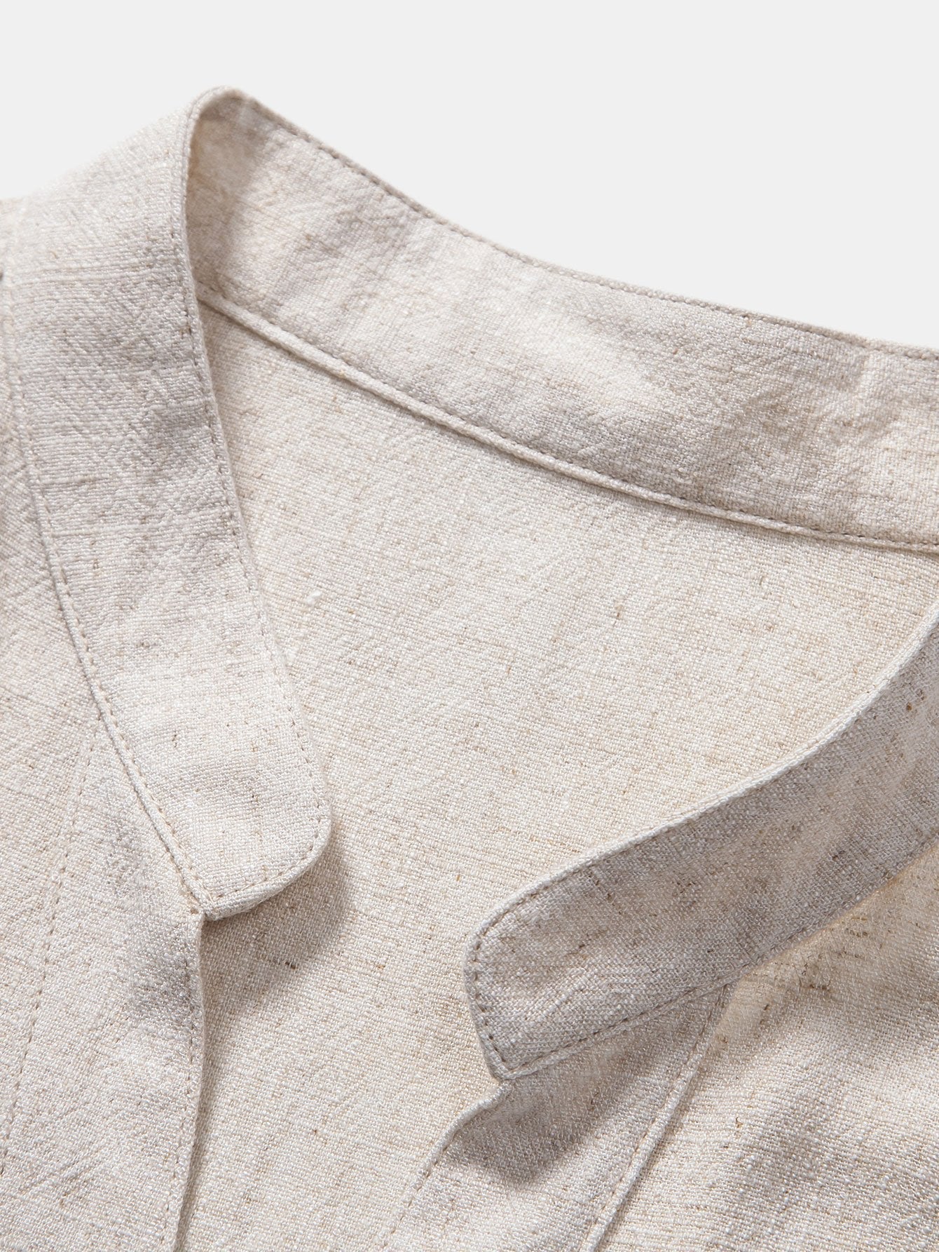 Doroteo® | Short Sleeve V Neck Linen Rayon Blend Shirt & Wrinkle Textured Straight Leg Pants - Image 13