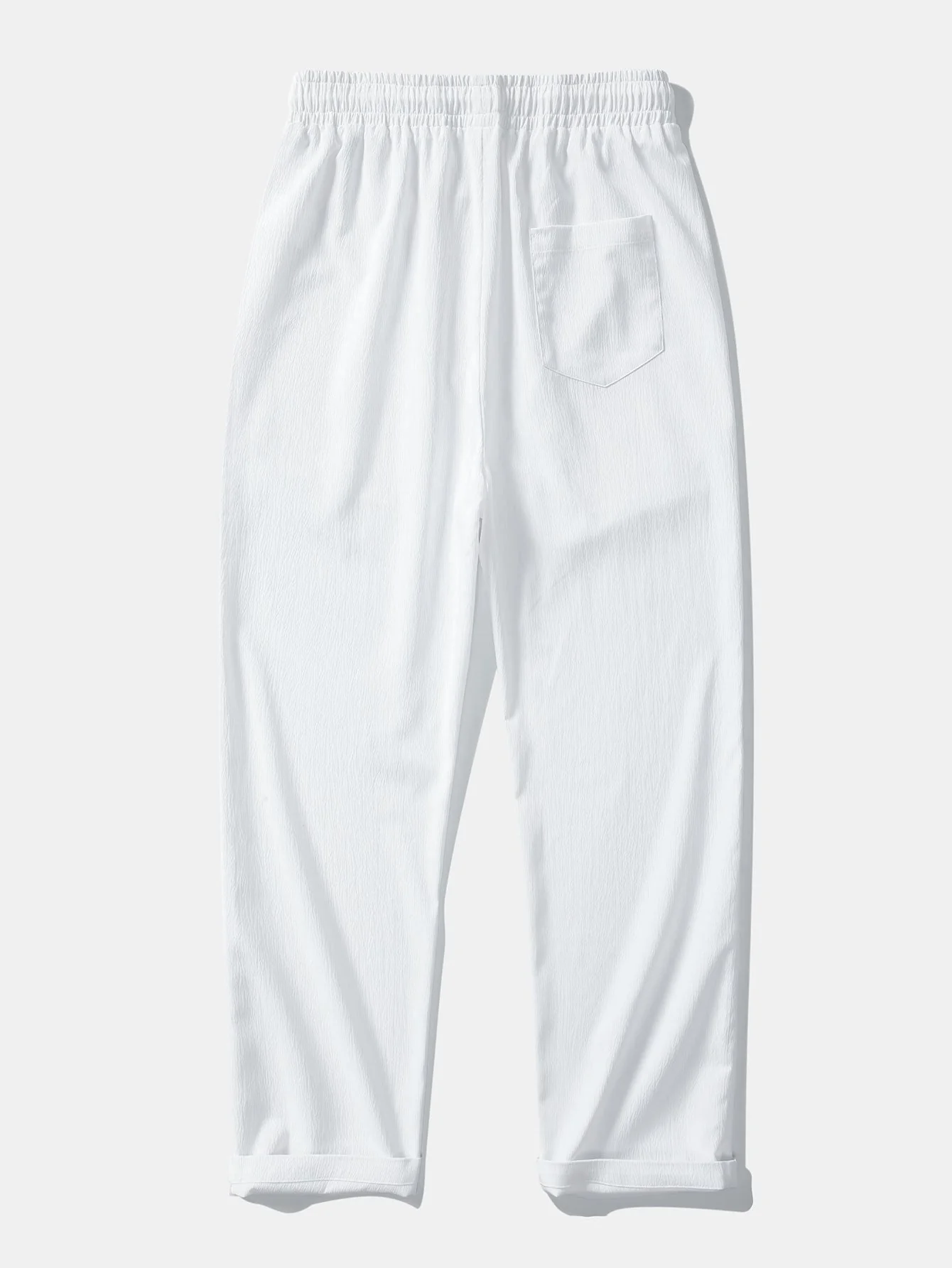 Doroteo® | Short Sleeve V Neck Linen Rayon Blend Shirt & Wrinkle Textured Straight Leg Pants - Image 25