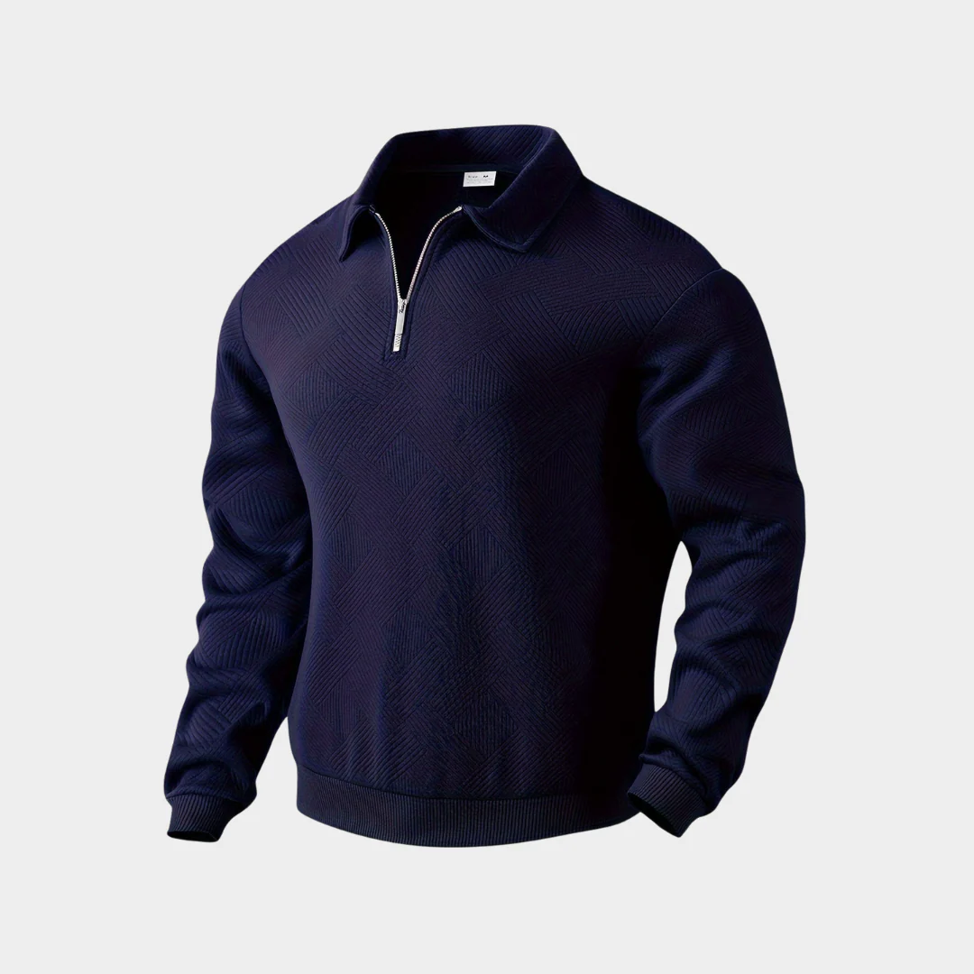 Dylan® | Vintage Zip-Up Sweater With Geometric Pattern - Image 4