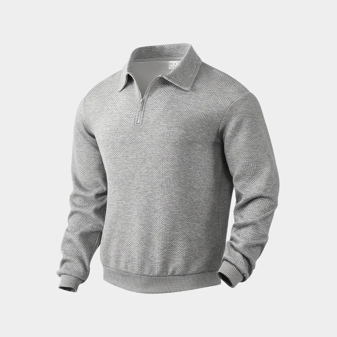 Dylan® | Vintage Zip-Up Sweater With Geometric Pattern - Image 8