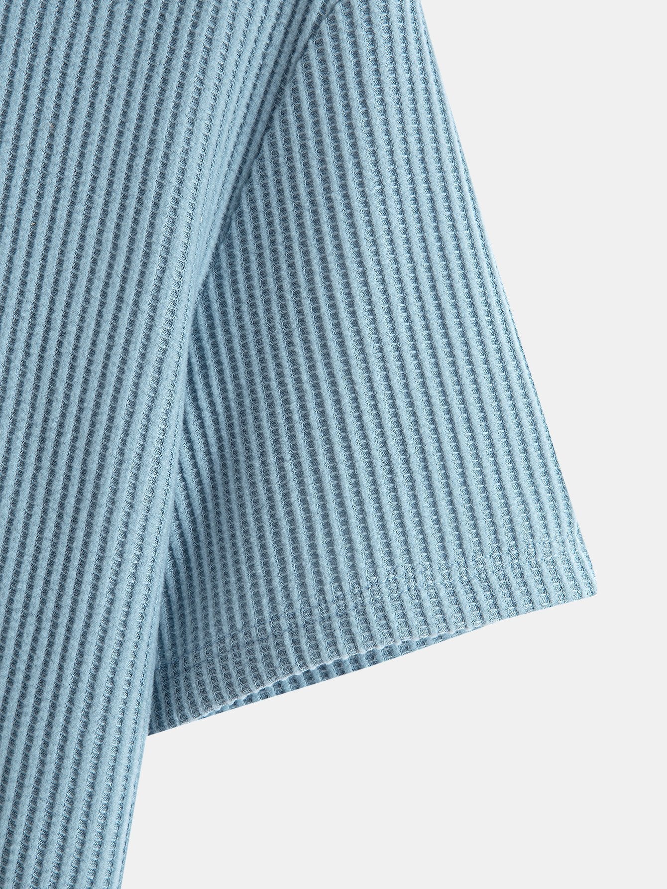 Earl® | Knitted Waffle Arc Hem Hooded T-Shirt & Drawstring Waffle Shorts - Image 20