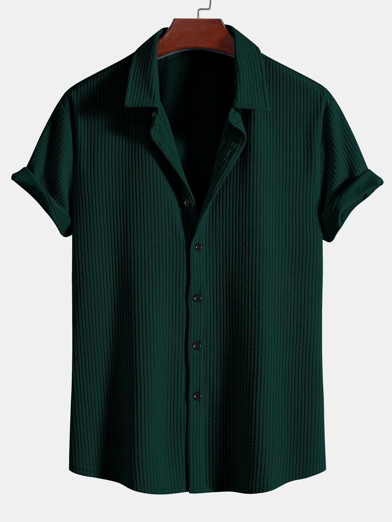 Earl® | Muscle Fit Ribbed Shirt With Buttons