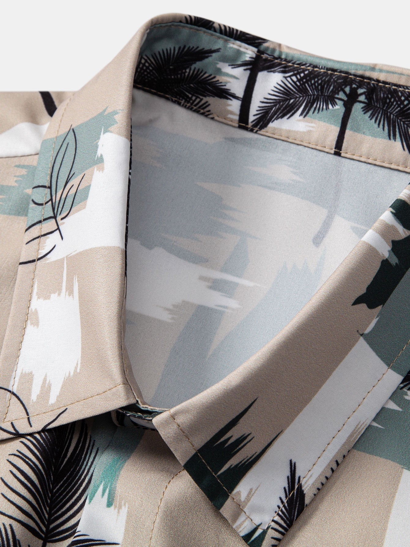 Edward® | Palm Tree Color Block Print Button Up Shirt & Swim Shorts - Image 12