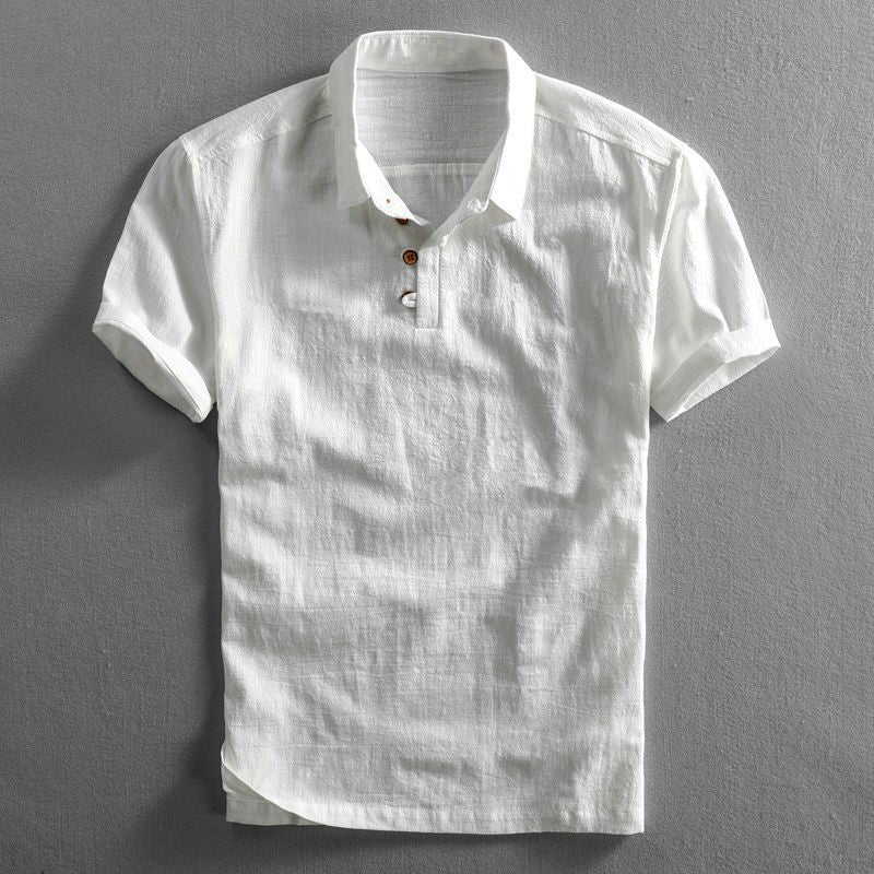 Edward | San Julian Linen Polo Shirt - Image 5