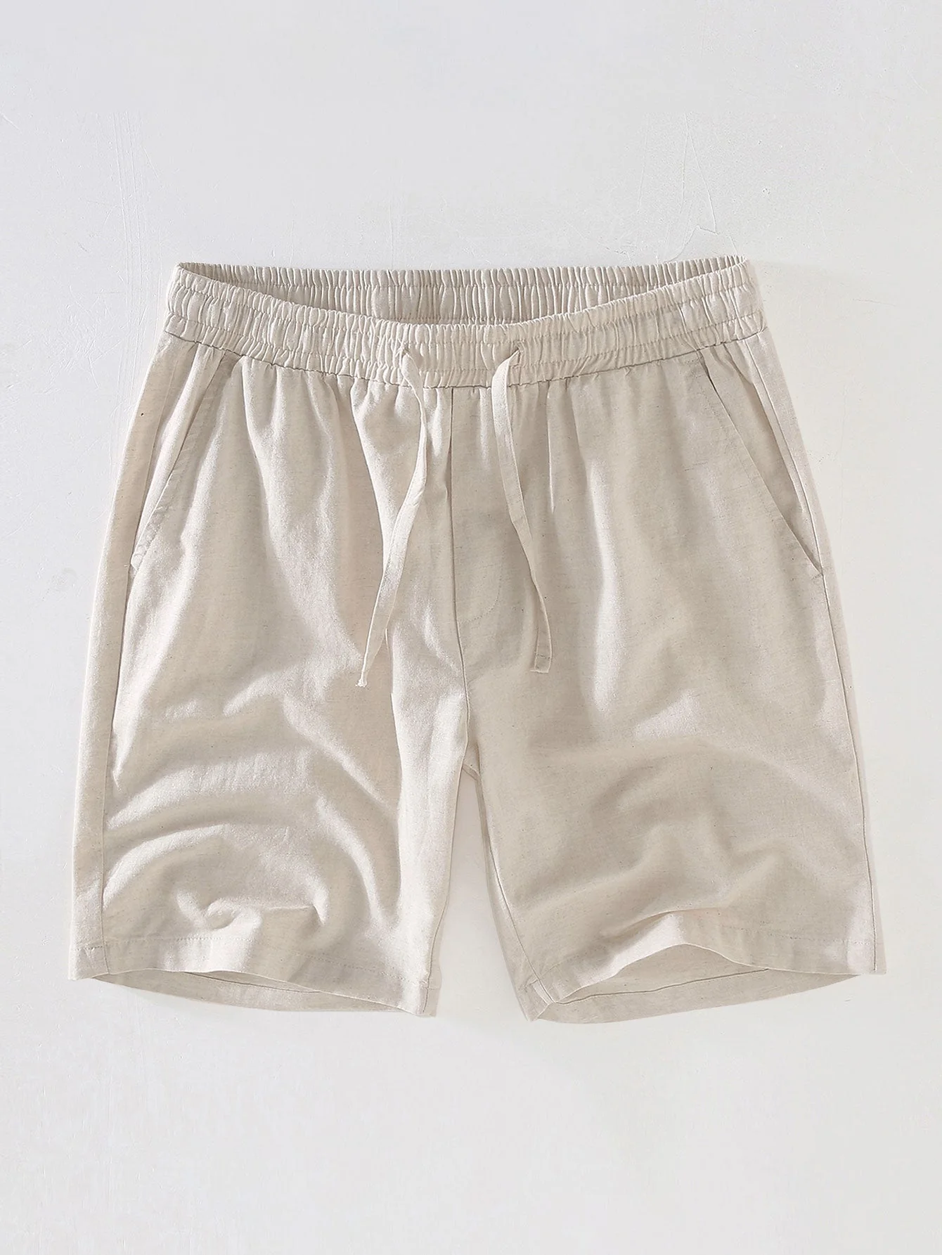 Eleazar® | Linen Cotton Blend Drawstring Shorts - Image 2