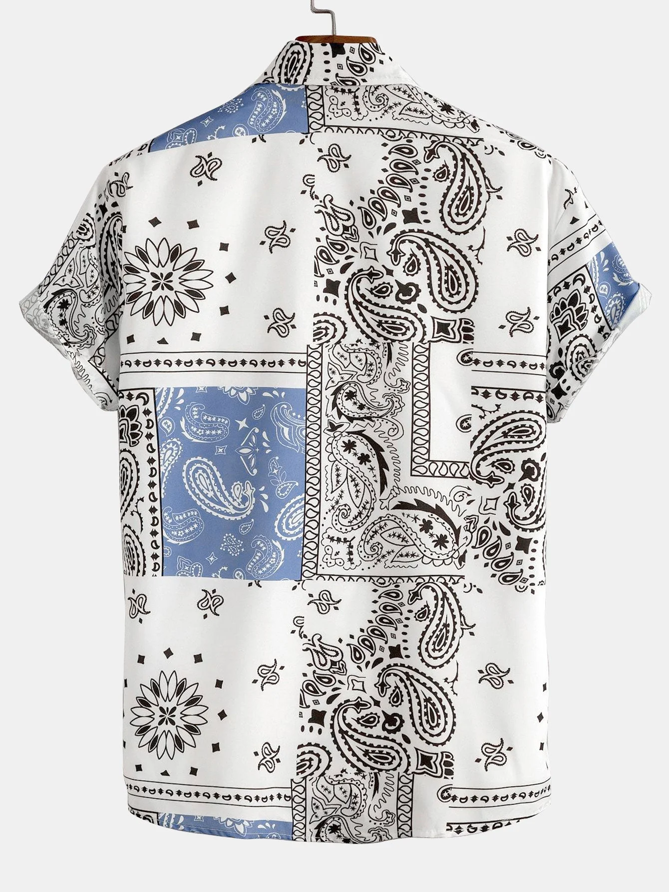 Elliot® | Paisley Print Button Up Shirt #Random Pattern Design# & Swim Shorts - Image 4
