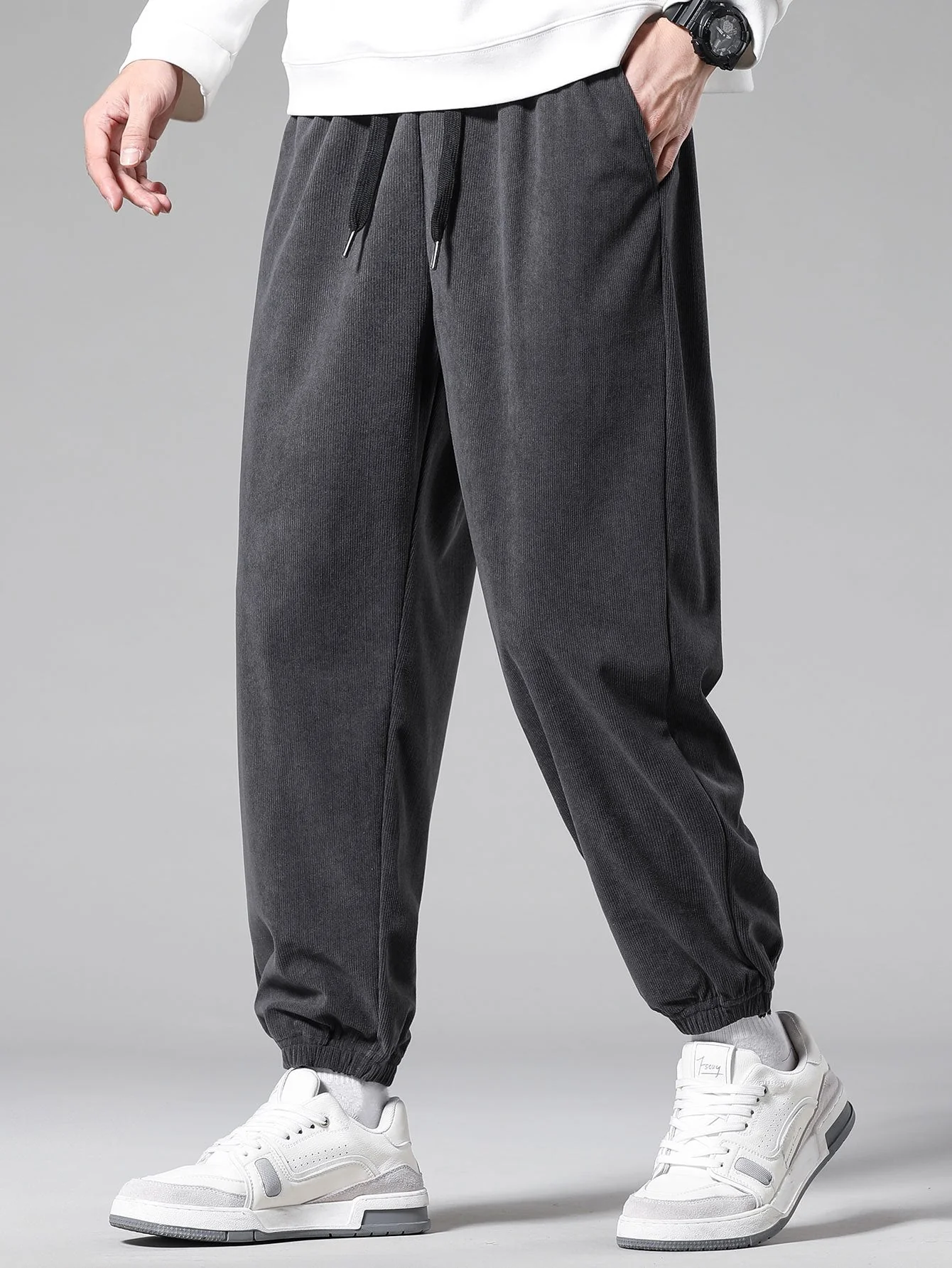 Emeterio® | Corduroy Drawstring Jogging Pants - Image 11
