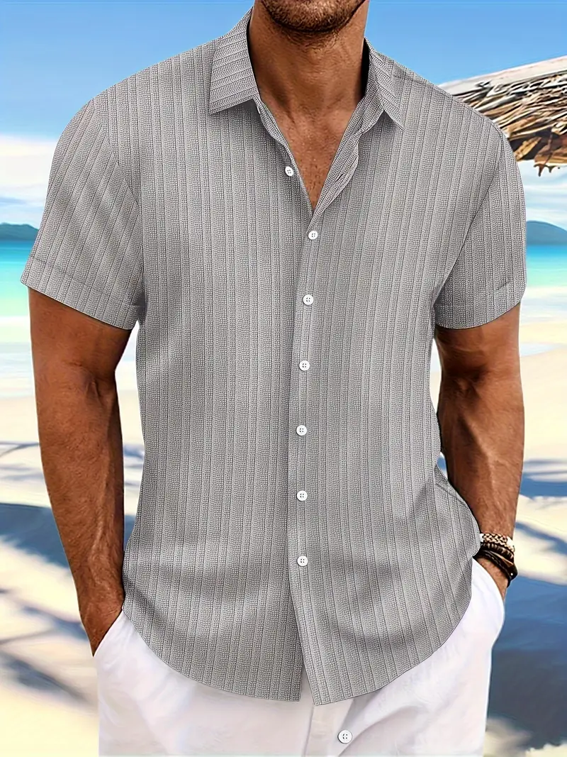 Emmanuel® | Stylish Shirt With A Loose Striped Pattern For Men - Image 13