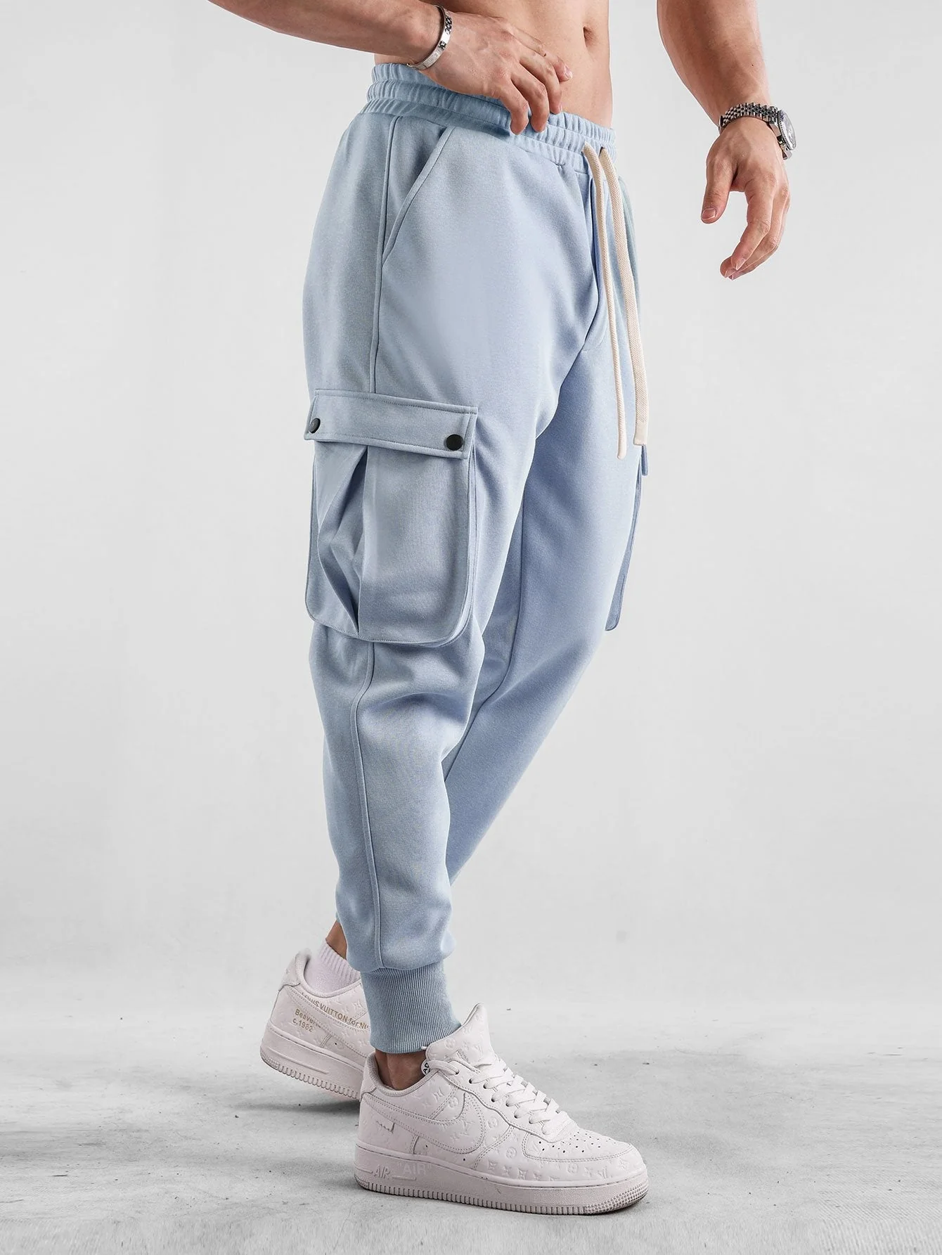 Erasmo® | Drawstring Cargo Jogger Pants - Image 10