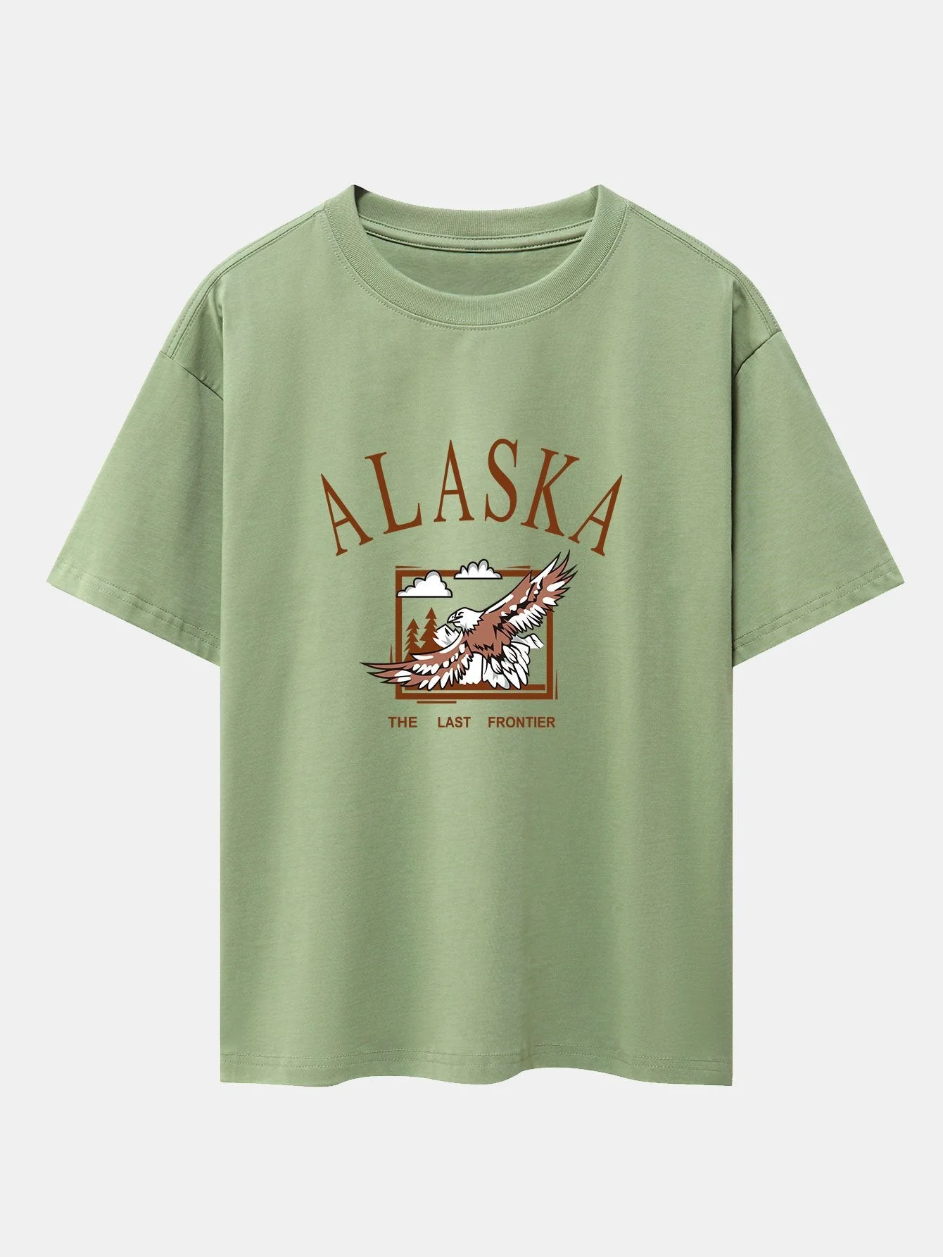 Ernesto® | Eagle Print Heavy Weight Oversize T-Shirt - Image 2