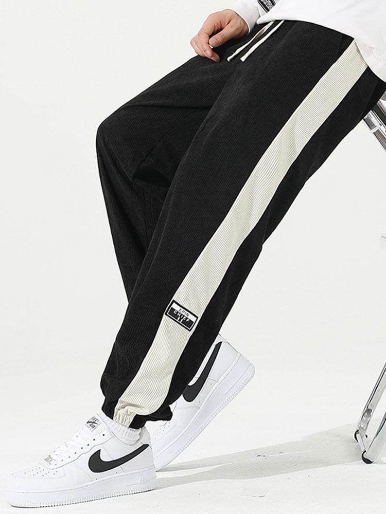 Ernesto® | Side Stripe Corduroy Jogging Pants - Image 10