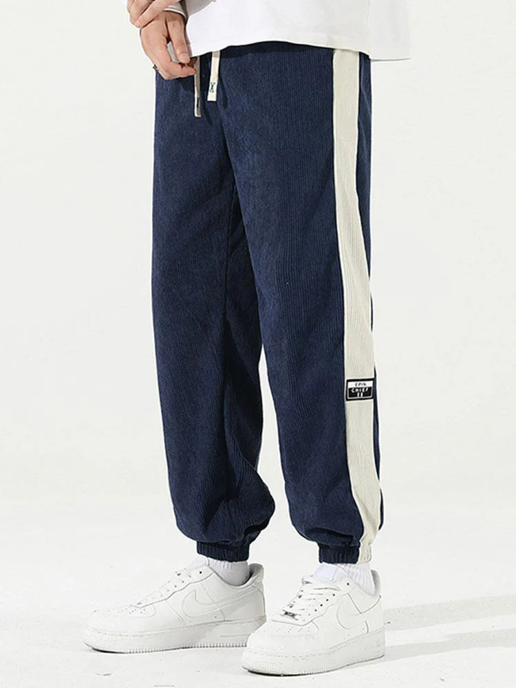 Ernesto® | Side Stripe Corduroy Jogging Pants - Image 15